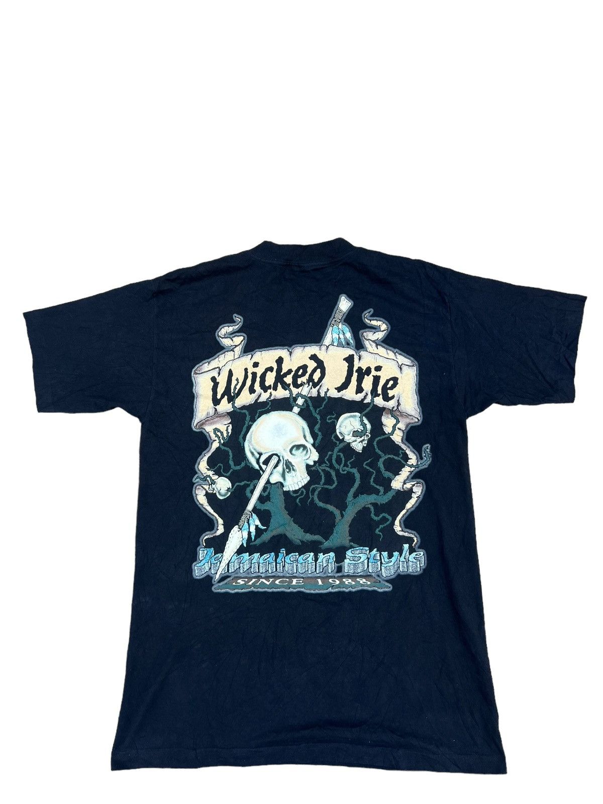 Vintage RARE! Vintage 90s Jamaican Style Wicked Irie t shirt Size US L / EU 52-54 / 3 - 1 Thumbnail