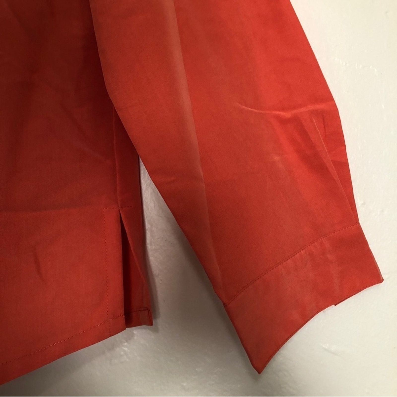 Other Rafaella Orange Button Up Front Long Sleeve Shirt Blouse Top Size M / US 6-8 / IT 42-44 - 6 Thumbnail
