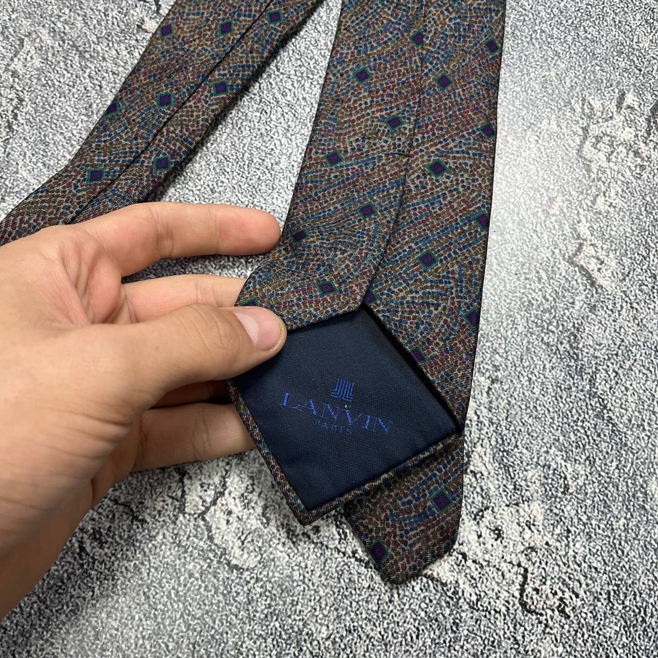 Lanvin Lanvin Paris Men's Floral Bron Tie 100% SILK Made in France Size ONE SIZE - 8 Thumbnail