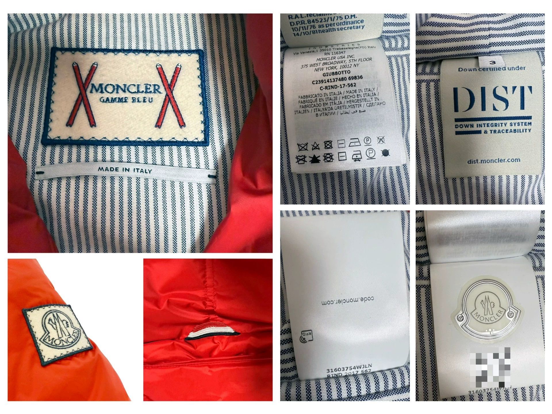 Moncler Moncler Gamme Bleu Red Down Jacket with Gold Stripe Buckle Size US L / EU 52-54 / 3 - 7 Thumbnail