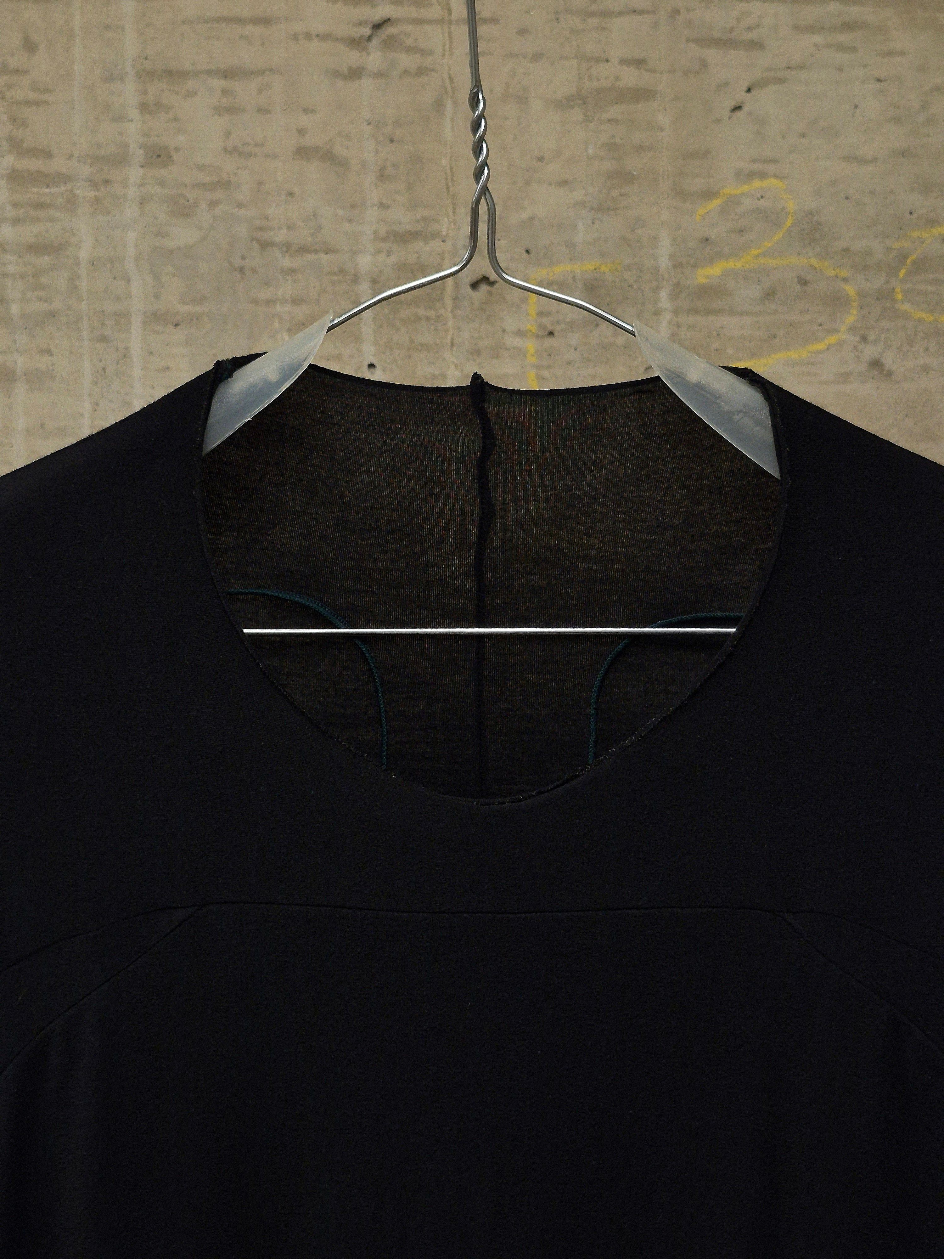Devoa DEVOA Black Double Layered Cotton T-Shirt Size US XS / EU 42 / 0 - 3 Thumbnail