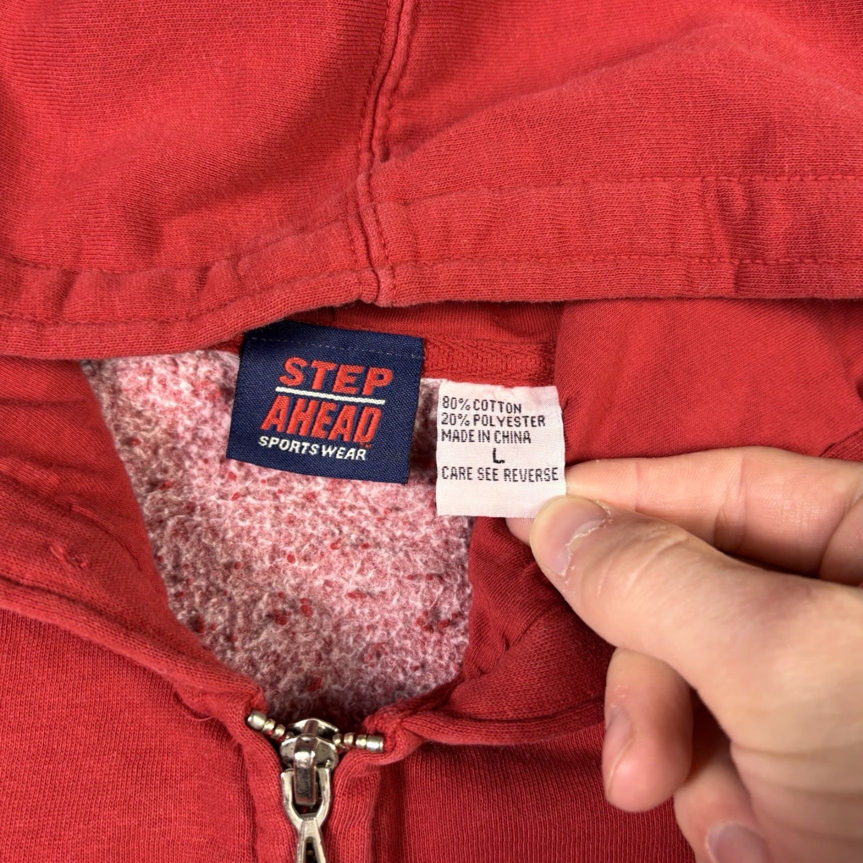 Vintage VINTAGE 90s Arkanasas University Full Zip Red Hoodie Mens L Size Size US L / EU 52-54 / 3 - 7 Thumbnail
