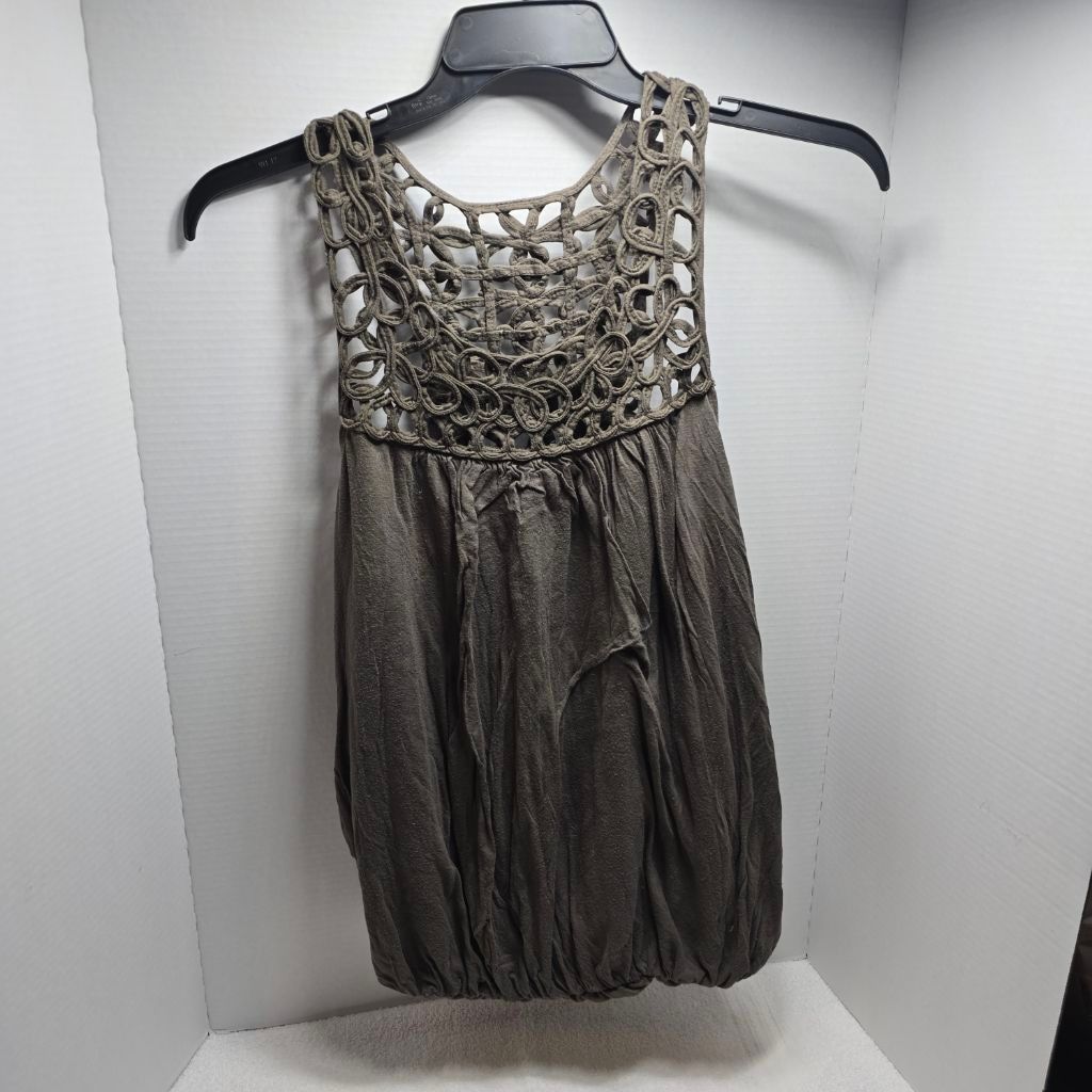 The Unbranded Brand Women's XXI Brown Crochet Tank Top L Size L / US 10 / IT 46 - 1 Thumbnail