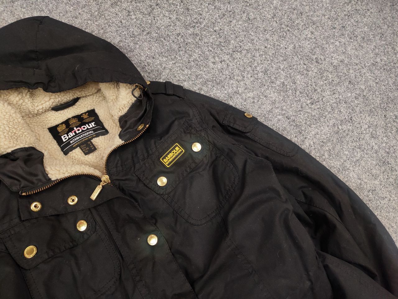 Barbour Barbour International flywheel Parka Waxed Coat Fur Jacket Size M / US 6-8 / IT 42-44 - 6 Thumbnail