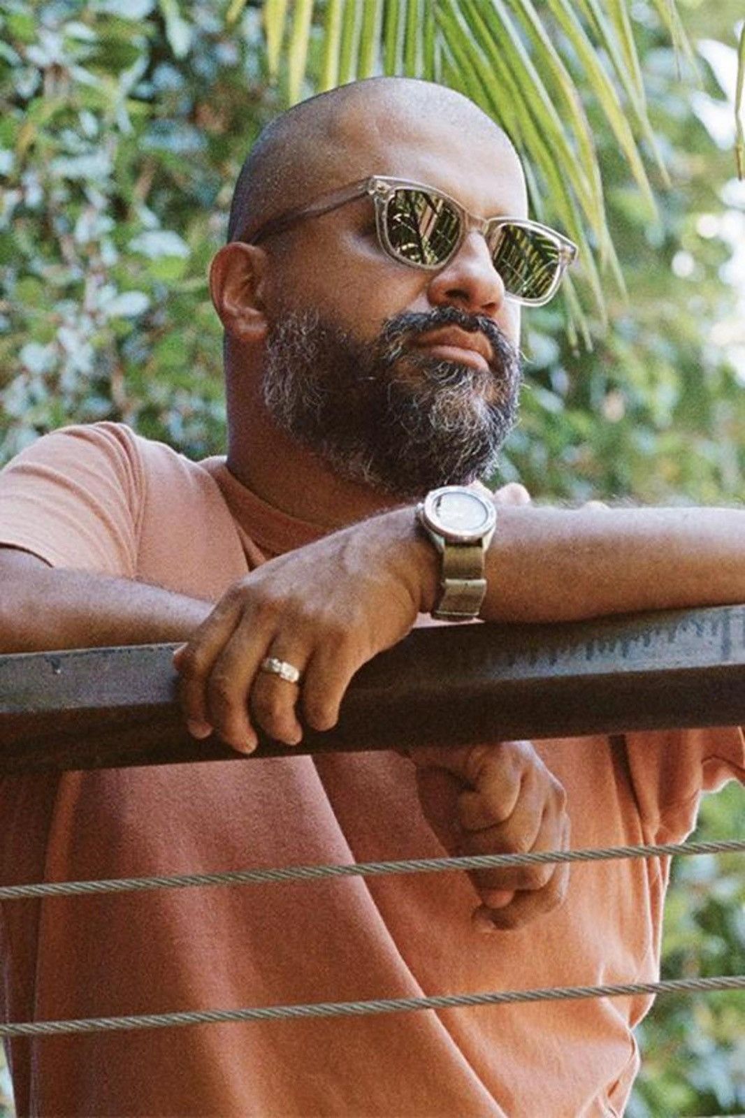 Garrett Leight Brand New 🇺🇸 GLCO Calabar Champagne / Smoke Green Sunglasses Size ONE SIZE - 3 Thumbnail