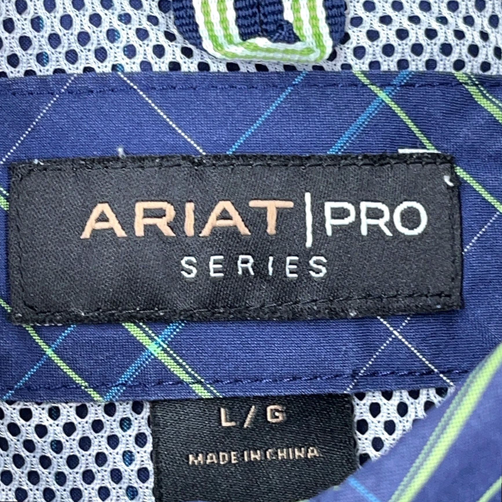 Ariat Ariat Pro Series Shirt Men Large Blue Plaid Button-Up Western Cowboy Pocket Size US L / EU 52-54 / 3 - 4 Thumbnail