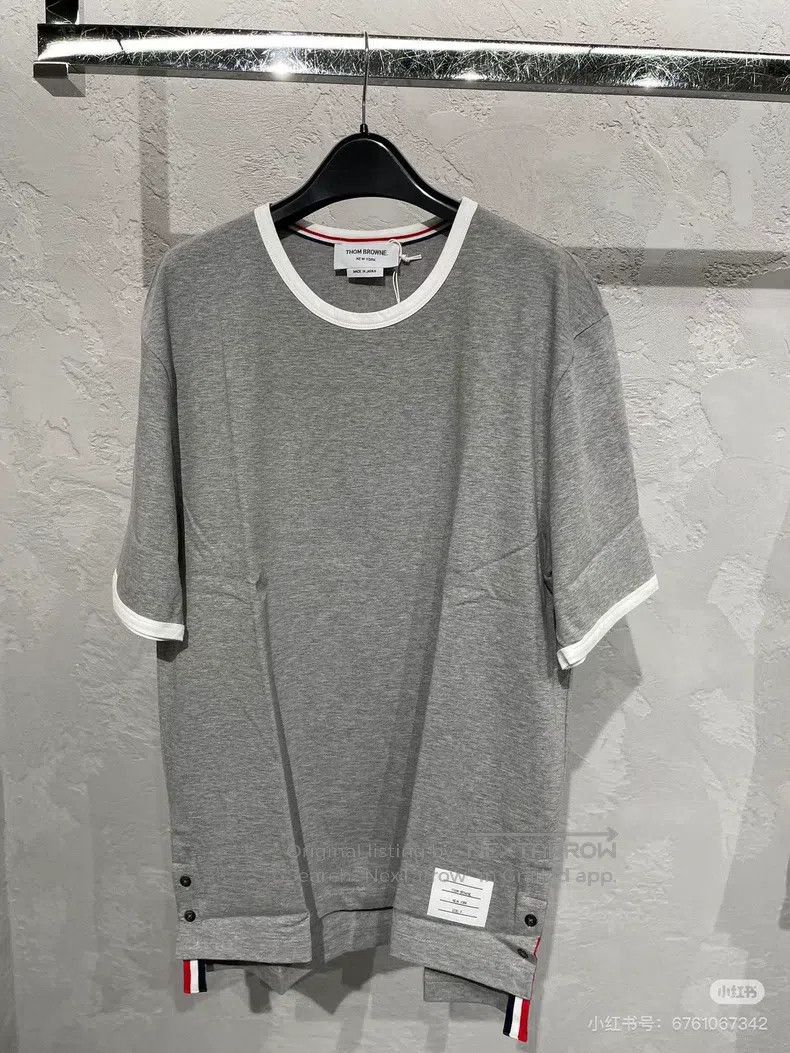 Thom Browne Thom Browne Grey short-sleeved t-shirt Size US XL / EU 56 / 4 - 8 Thumbnail