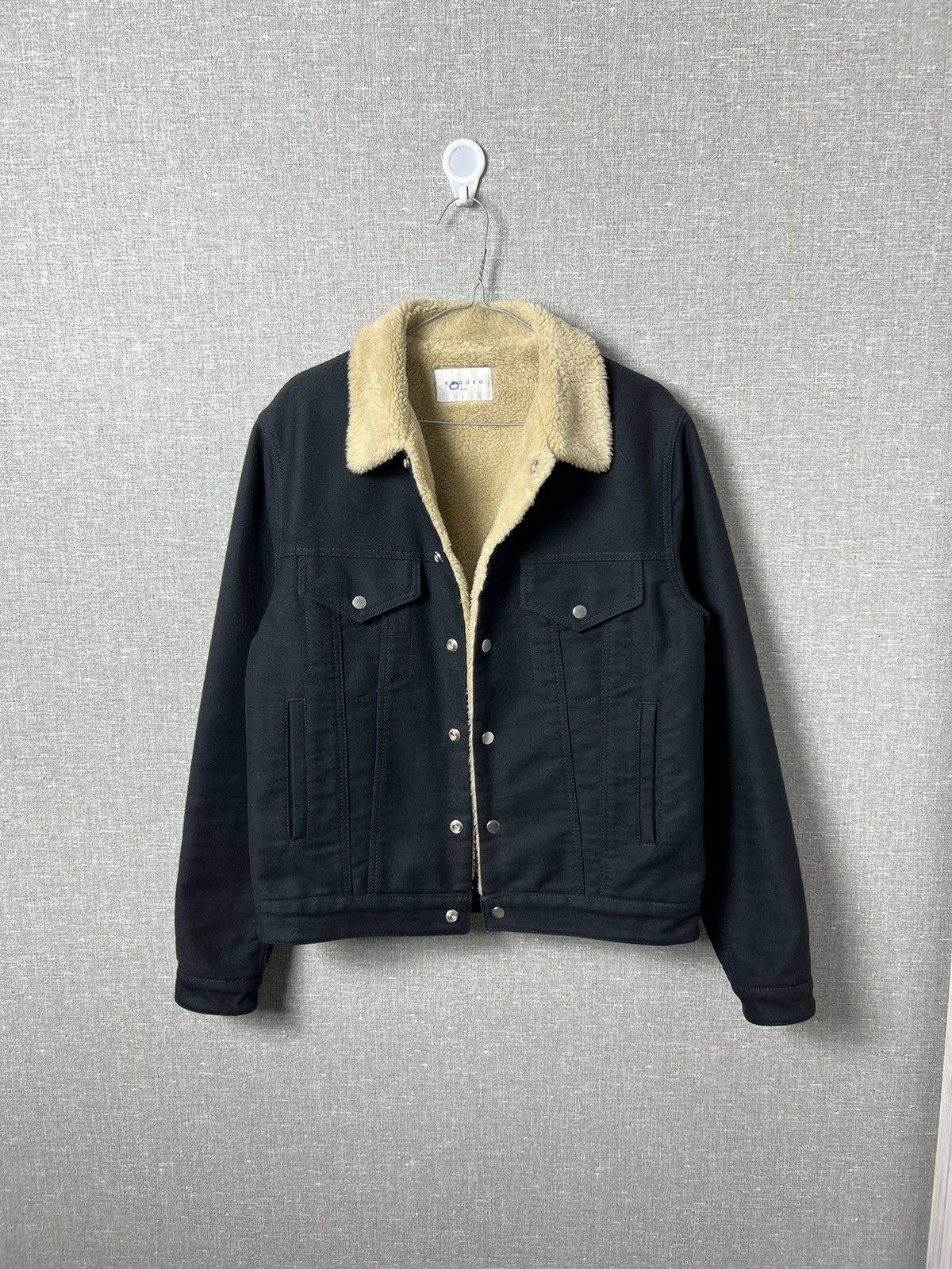 Sandro Sandro Dark Navy Fully Lined Shearling Jacket Men’s Size S Size US S / EU 44-46 / 1 - 14 Thumbnail