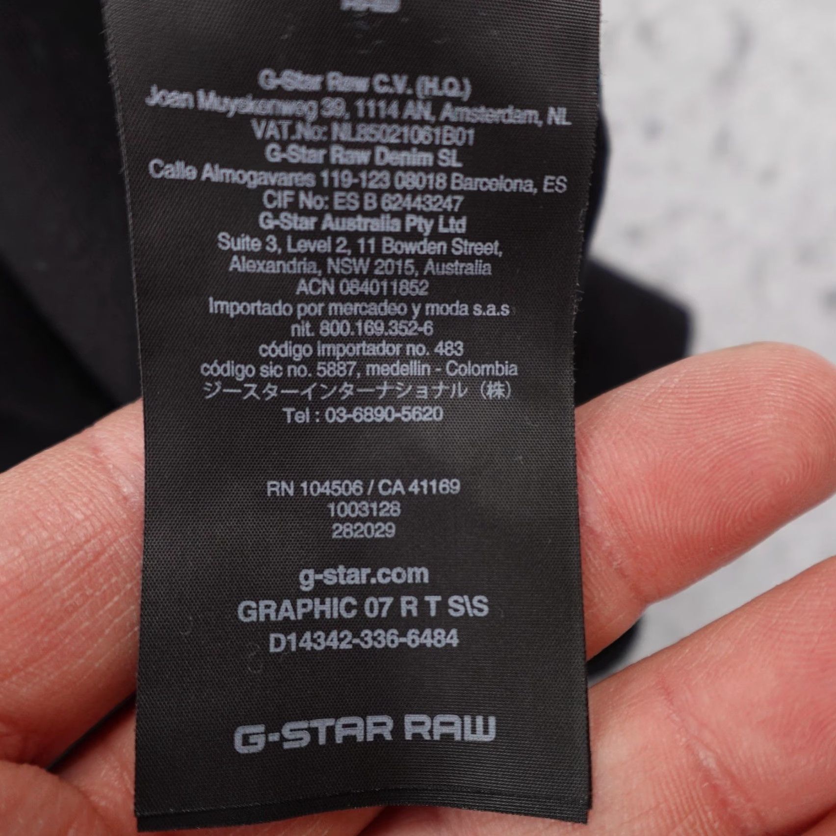 G-Star G Star Raw Shirt Mens Large Black Graphic 07 R T SIS Logo Graphic Short Sleeve Size US L / EU 52-54 / 3 - 5 Thumbnail