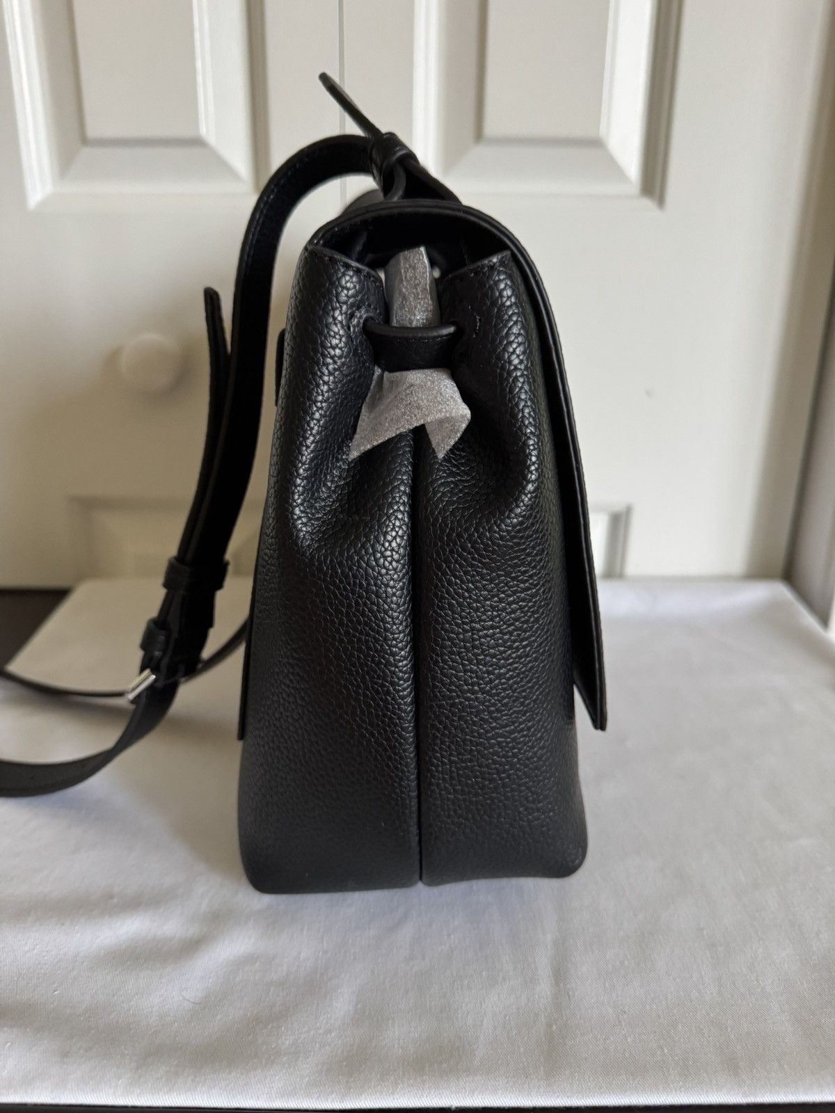 Calvin Klein CALVIN KLEIN Black Pebbled Faux Leather Shoulder Bag NWOT Size ONE SIZE - 4 Thumbnail