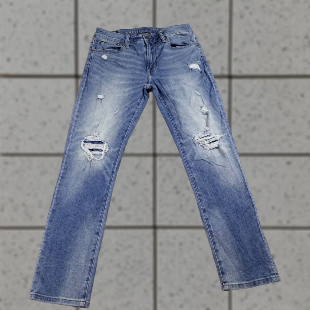 American Eagle Outfitters American Eagle Outfitters Jeans Mens 32X30 Dark Blue Denim Slim Straight Stretch Flex Pants Regular 32 Blue Jeans Mens Size US 32 / EU 48 - 1 Thumbnail