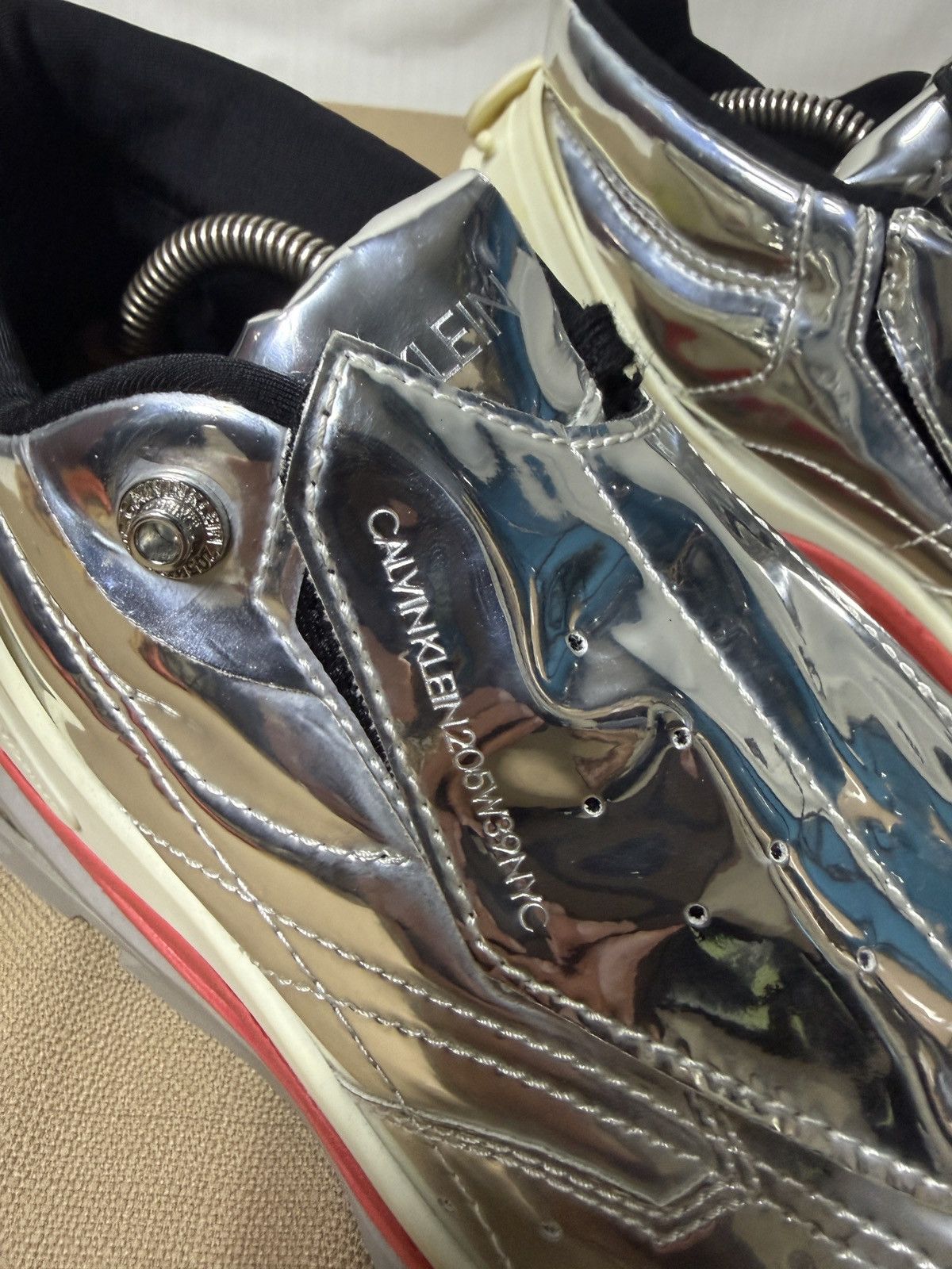 Calvin Klein 205W39NYC Calvin Klein 205W39NYC Cander Metallic Leather Sneakers Size US 10 / EU 43 - 5 Thumbnail