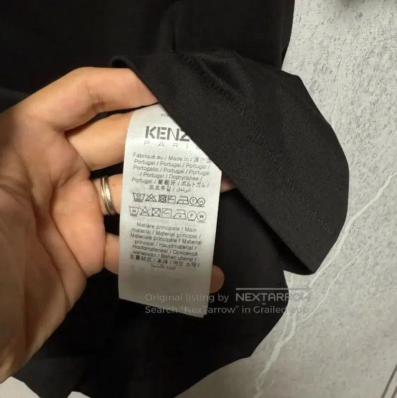 Kenzo KENZO Black Cotton Embroidered Logo T-Shirt . Size US M / EU 48-50 / 2 - 5 Thumbnail