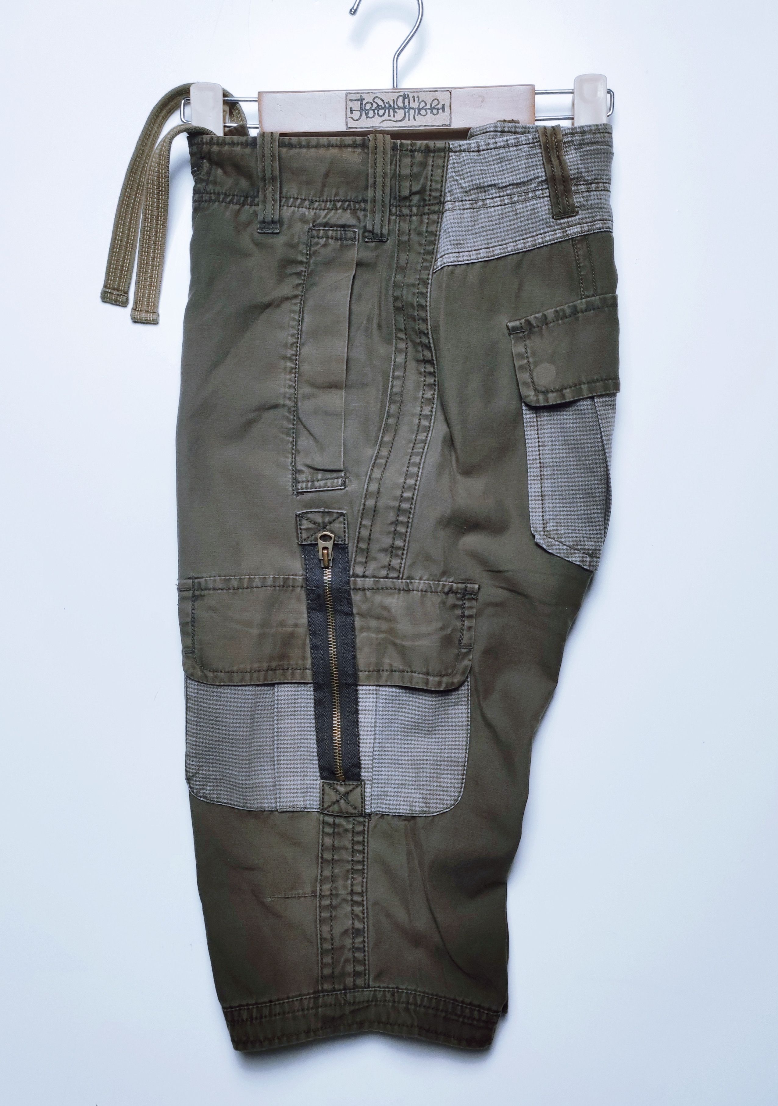 Other Oilcake Punk Inspired Patchwork Short Cargo Pants Size US 34 / EU 50 - 2 Thumbnail