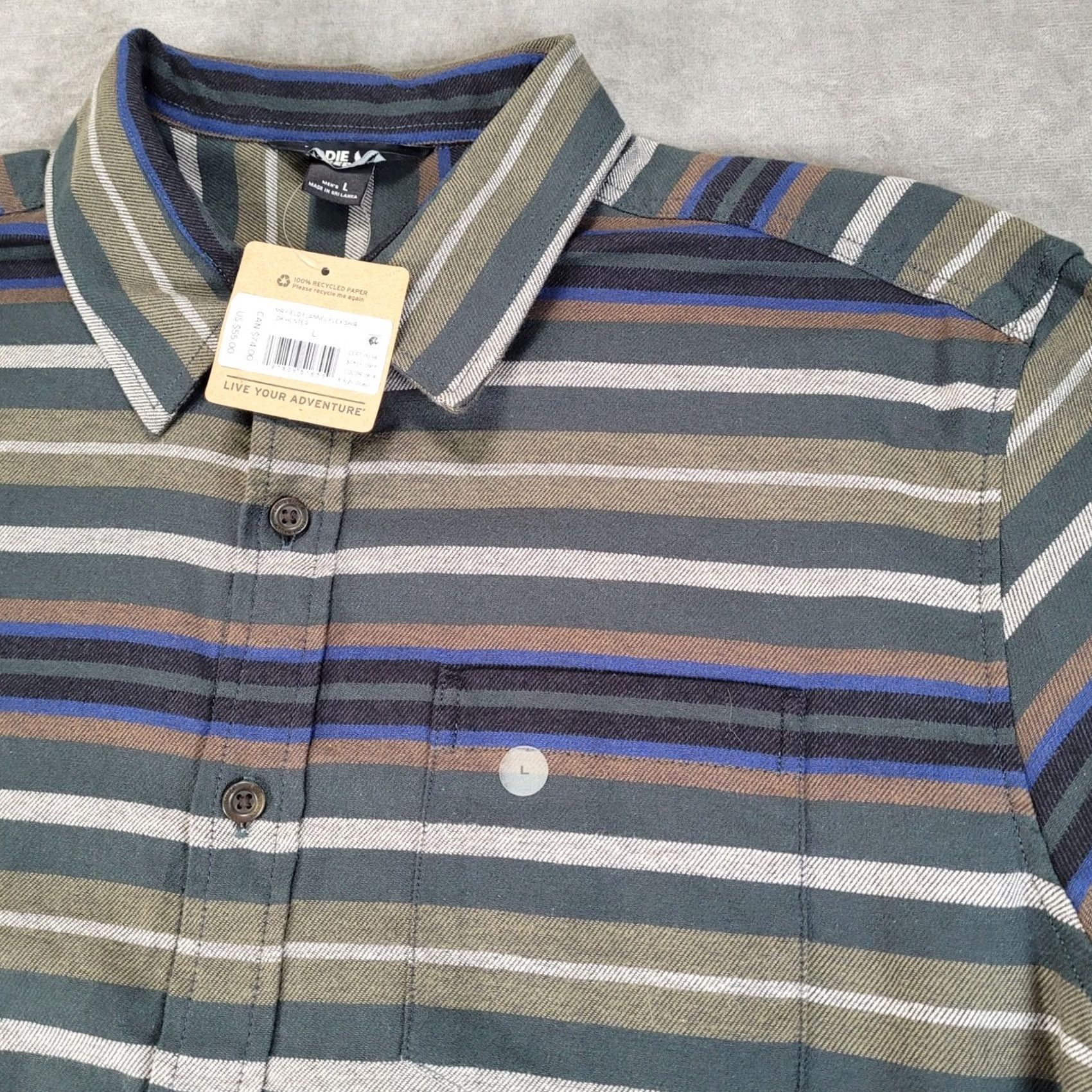 Eddie Bauer Eddie Bauer Field Flannel Flex 2.0 Shirt Mens Large Green Striped Button Up New Size US L / EU 52-54 / 3 - 2 Thumbnail