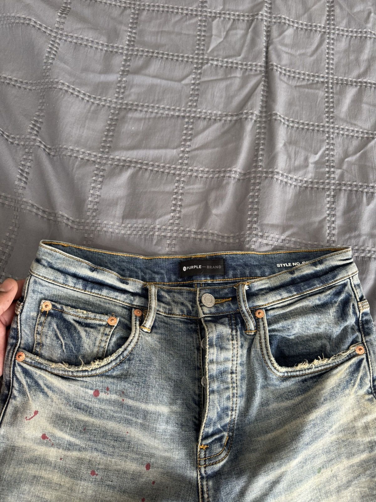 Purple Brand Purple Brand paint splatter jeans Size US 31 - 4 Thumbnail