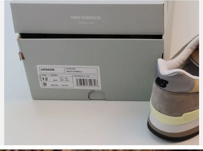 New Balance New Balance 996 Men's Shoes U996GR Made in USA Sneakers Size US 12 / EU 45 - 15 Thumbnail