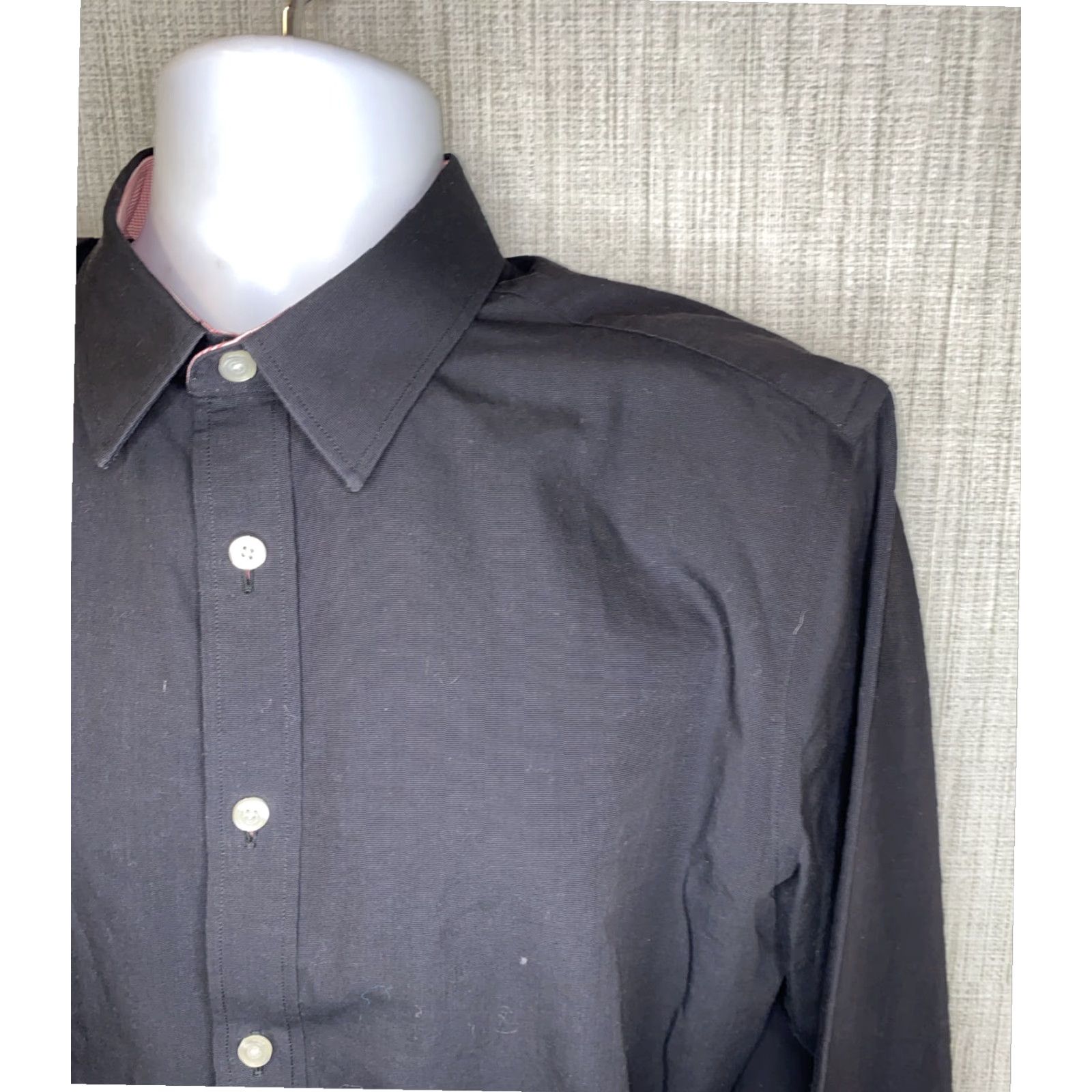 UNTUCKit UNTUCKit Mens Black Cotton Long Sleeve Button Front Collared Shirt Size Large Size US L / EU 52-54 / 3 - 2 Thumbnail
