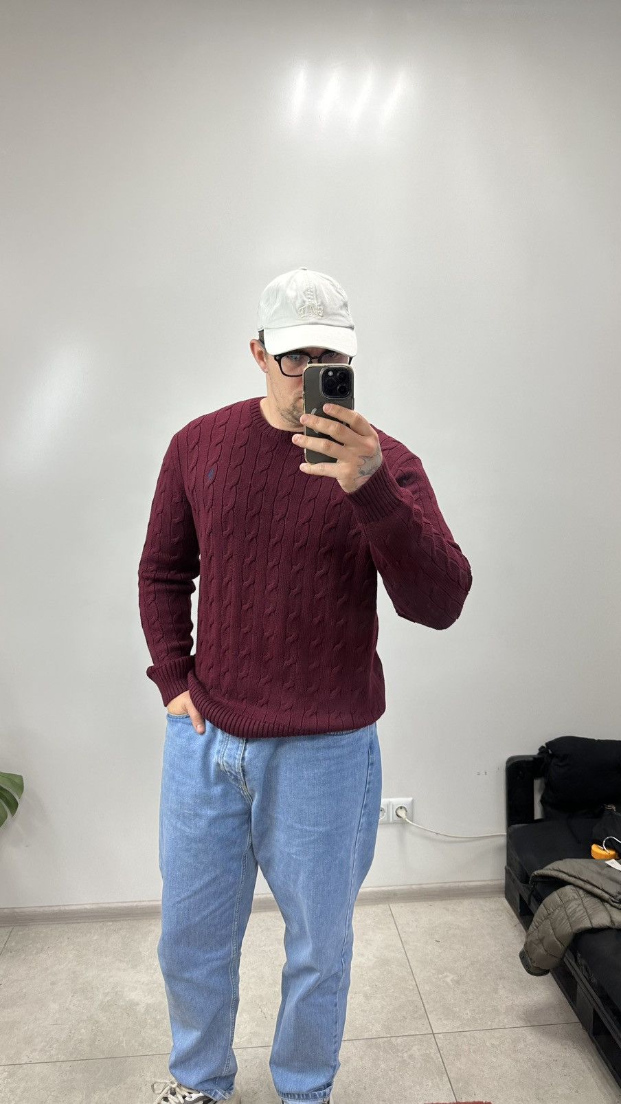 Polo Ralph Lauren Polo Ralph Lauren Cable-Knit Cotton Jumper Size US XL / EU 56 / 4 - 7 Thumbnail