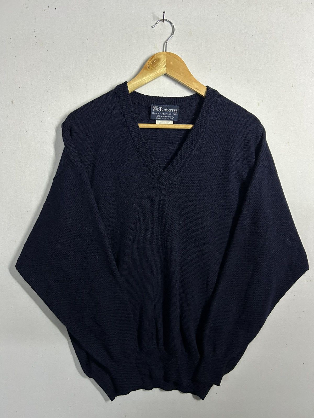 Burberry × Vintage Vintage Burberrys merino wool knitwear Size US L / EU 52-54 / 3 - 2 Thumbnail