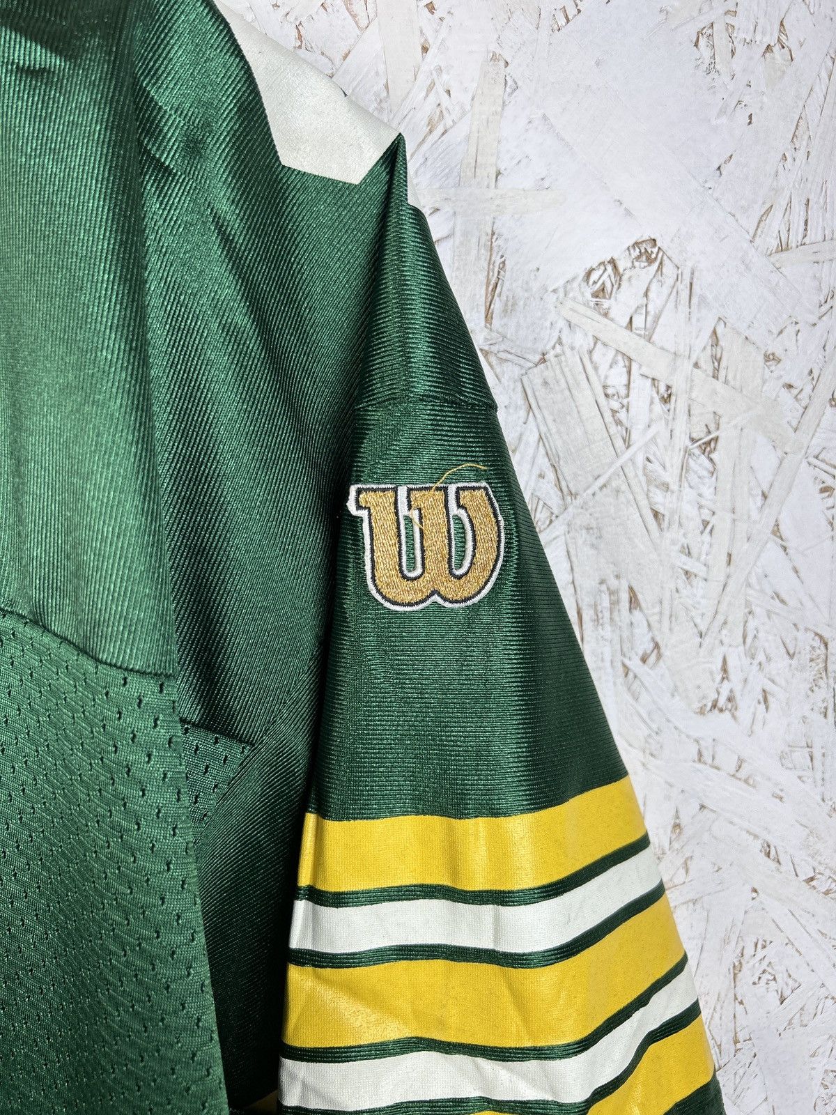 NFL 90s Vintage Wilson Green Bay Packers #4 Favre NFL Jersey Size US L / EU 52-54 / 3 - 4 Thumbnail