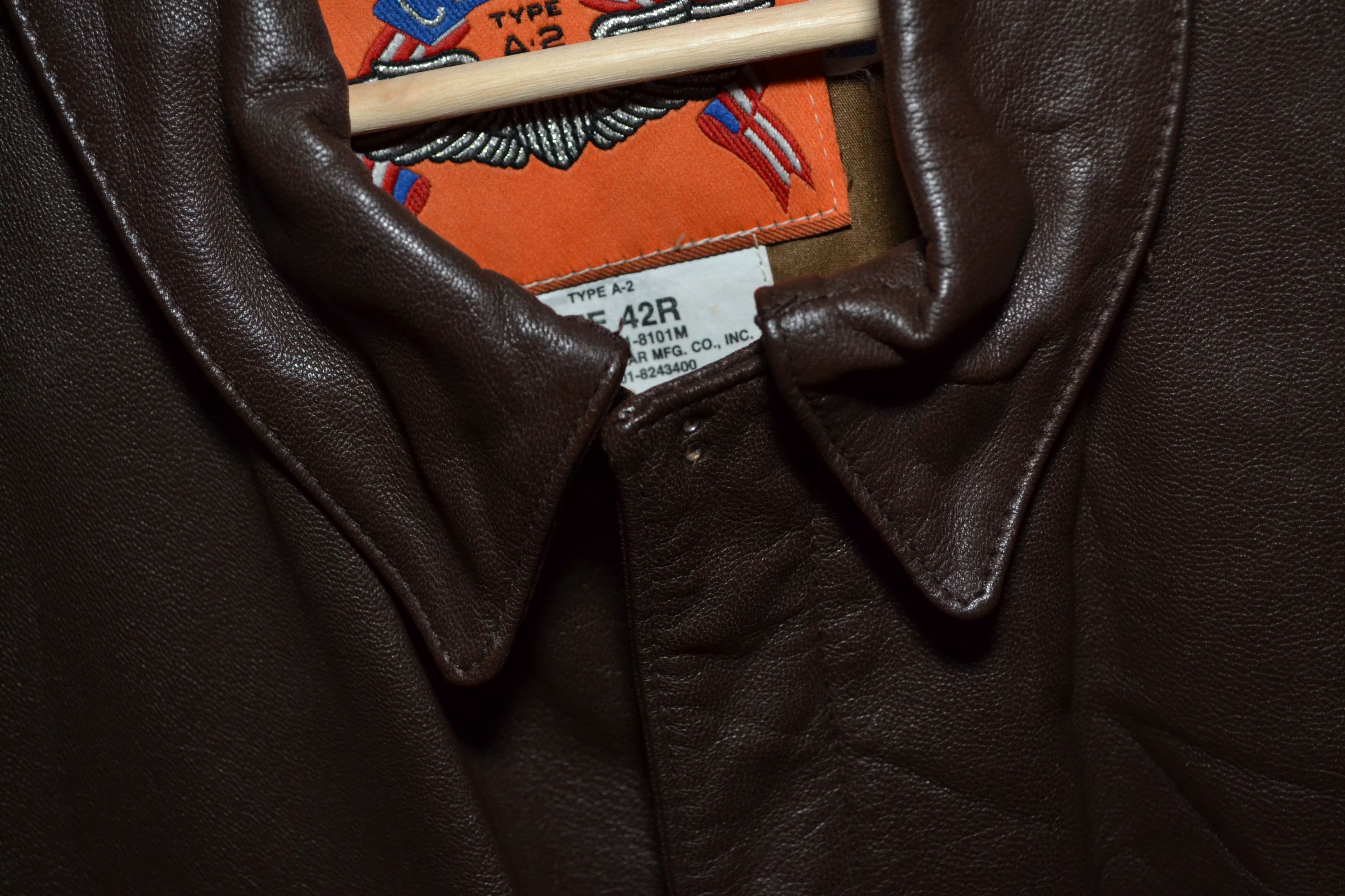 COOPER TYPE A-2 USAF USA Leather Bomber Flight Jacket 42R