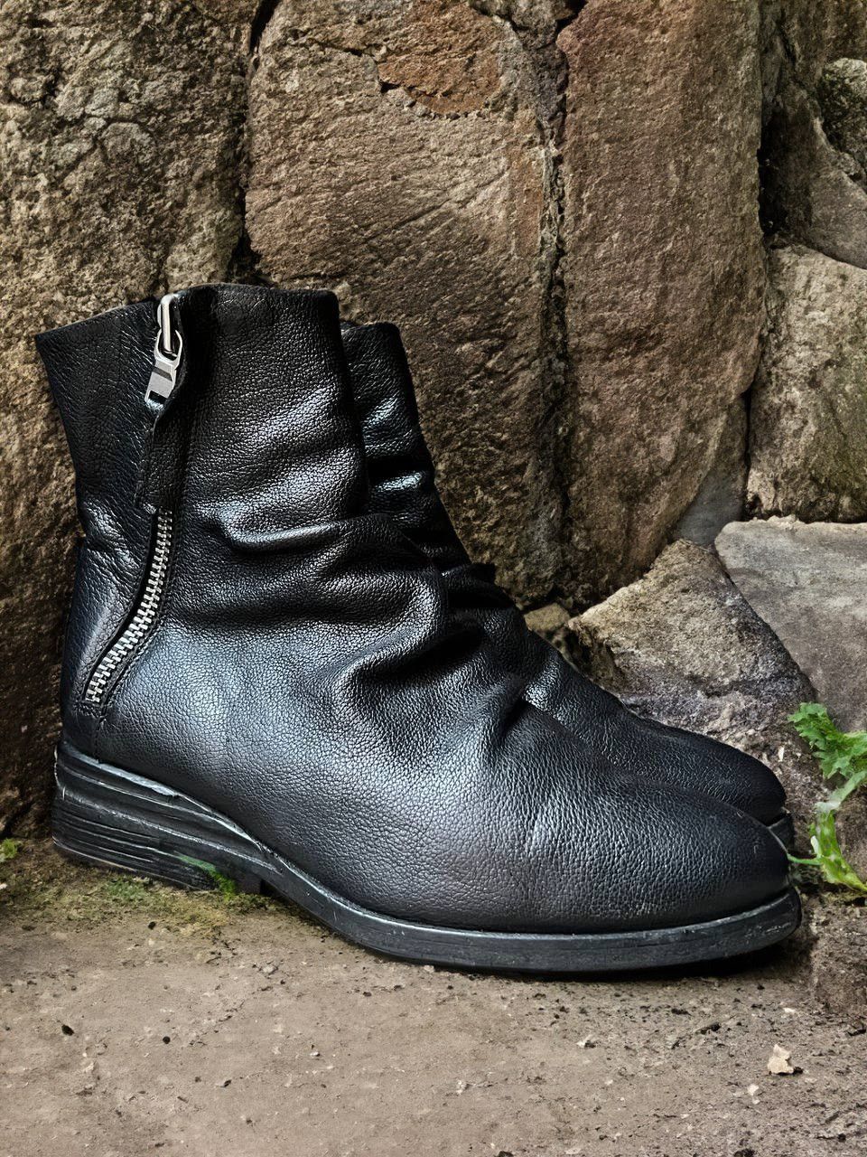 Avant Garde x Elia Maurizi Elia Maurizio Archived Leather Boots Avangard Shoes in Black, Women's (Size 8.5)