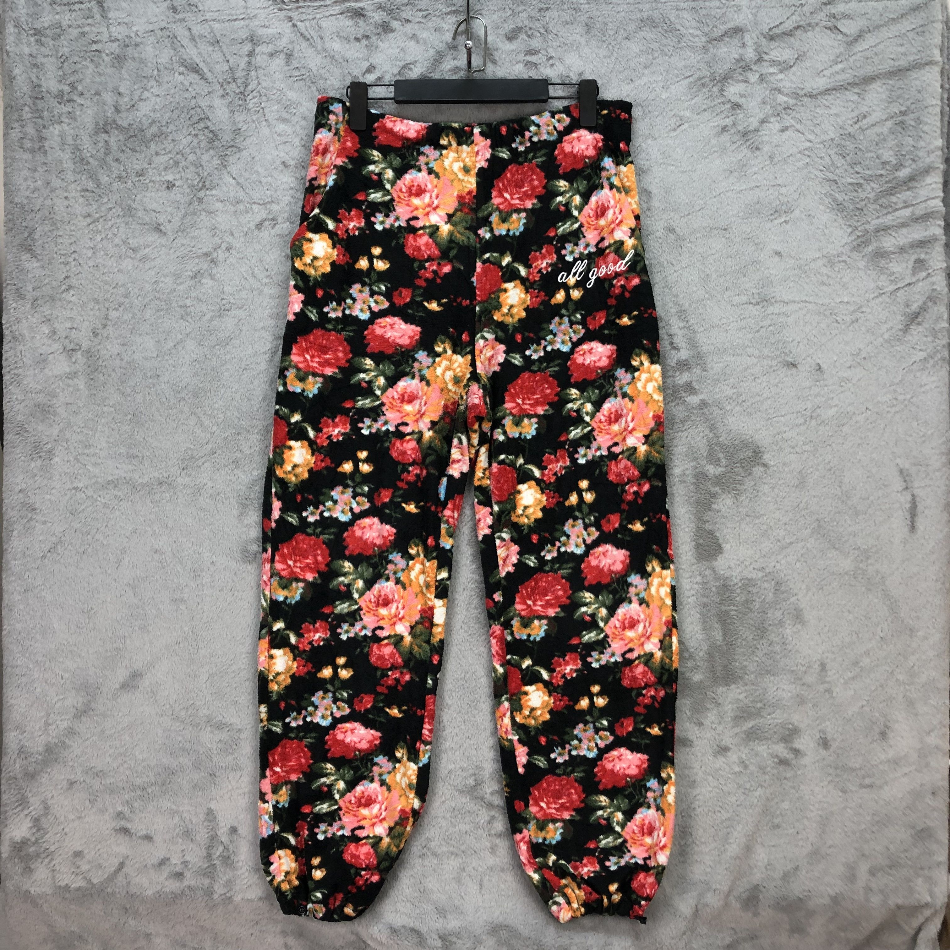 Japanese Brand ALLGOOD HATERS CREW BIG LOGO FLORAL FLEECE HOODIES #5597-200 Size US S / EU 44-46 / 1 - 11 Thumbnail
