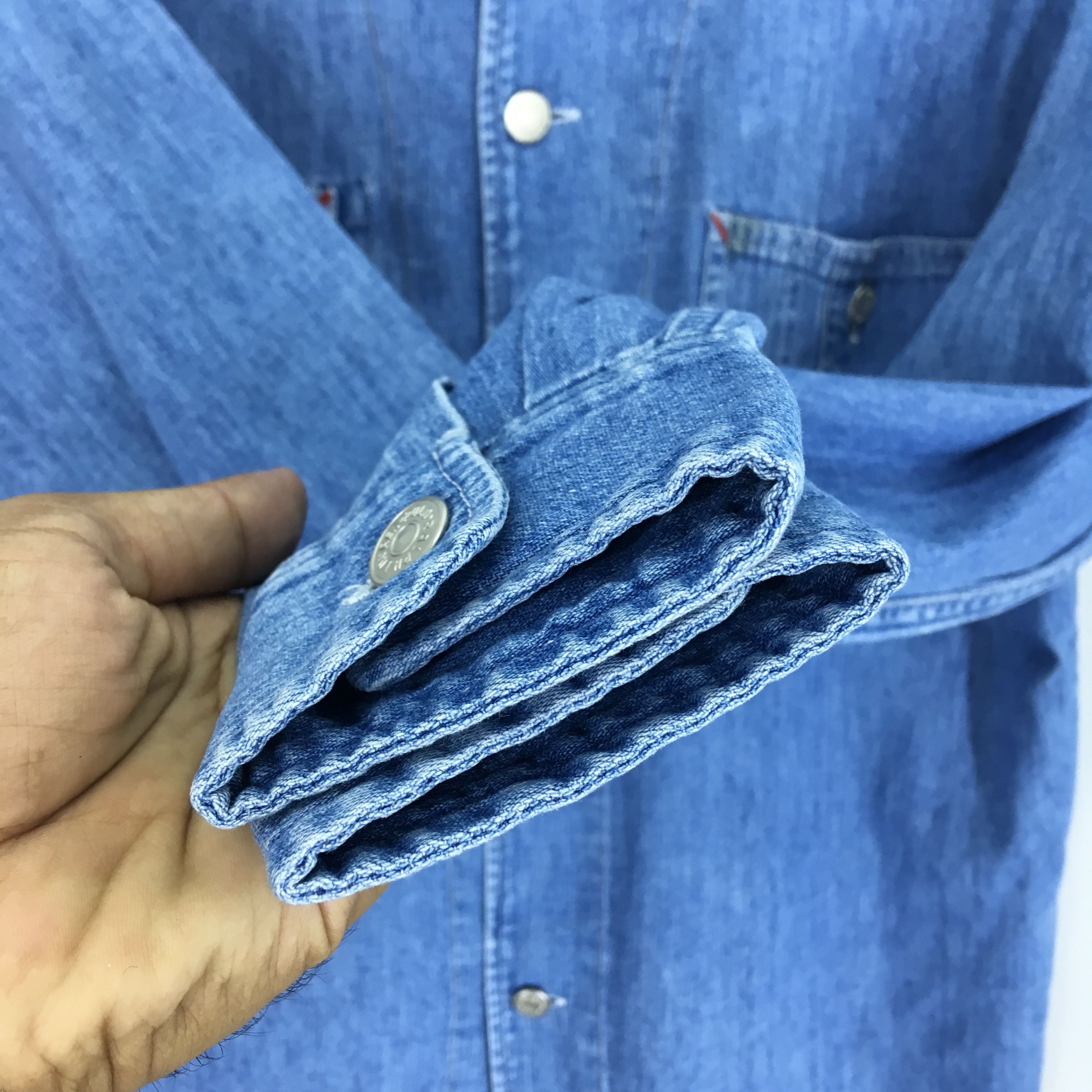 Polo Ralph Lauren Vintage 90s Polo Ralph Lauren Denim Shirt Polo RL Work Shirt Size US M / EU 48-50 / 2 - 6 Thumbnail