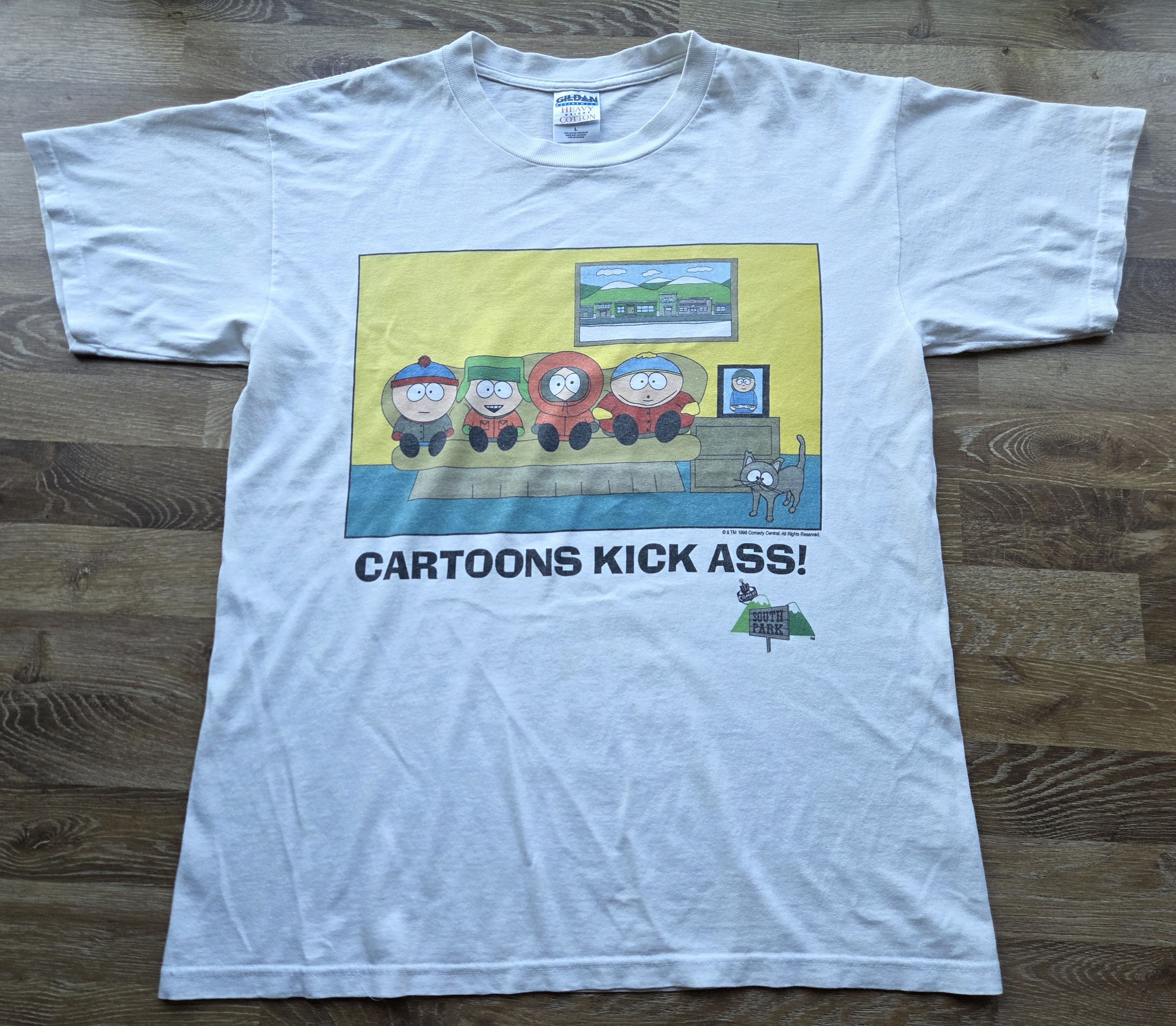 Cartoon Network Vintage 90s South Park Cartoon Kick Ass Comedy Central Shirt Size US L / EU 52-54 / 3 - 1 Thumbnail