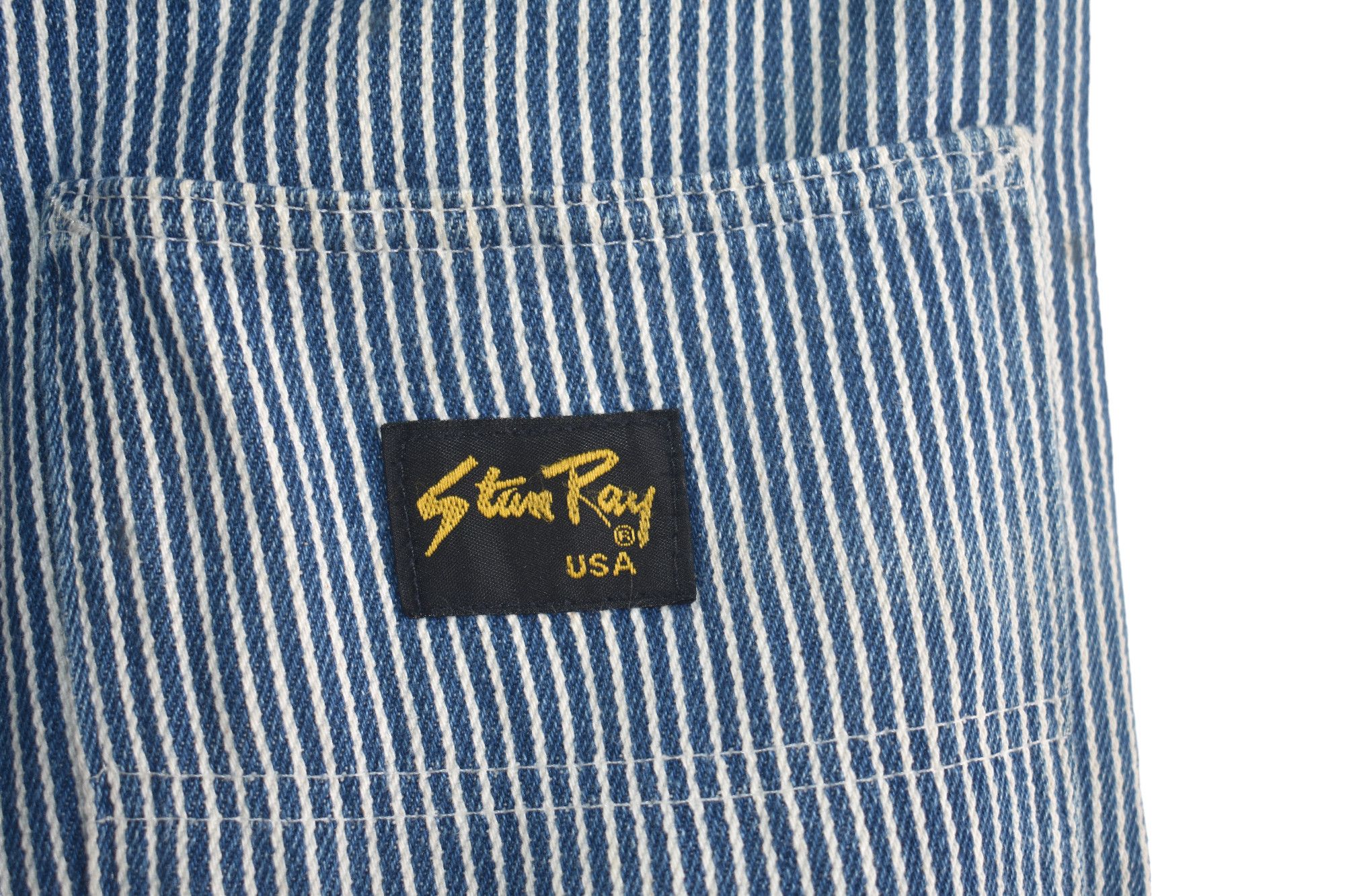 If Six Was Nine × Japanese Brand × Vintage Wide Leg 🔥 Star Ray Hickory Stripe Baggy Pants Size US 28 / EU 44 - 5 Thumbnail