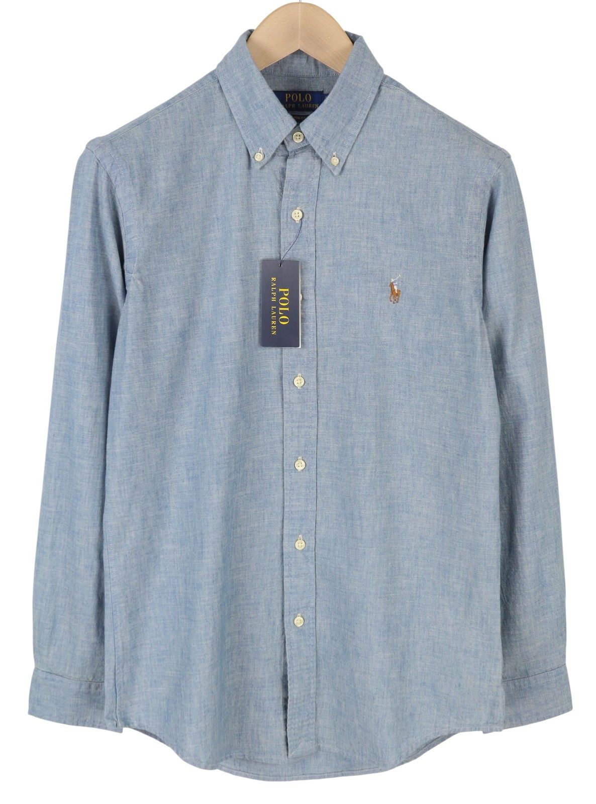Ralph Lauren CORE REPLEN XL Blue Faded Button-Down Custom Fit 86997 Size US XL / EU 56 / 4 - 1 Thumbnail