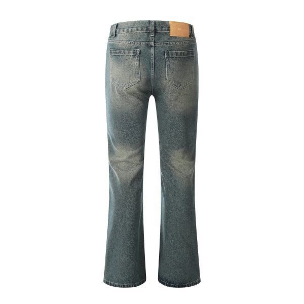 Japanese Brand Street casual solid color distressed flared casual jeans Size US 32 / EU 48 - 2 Thumbnail