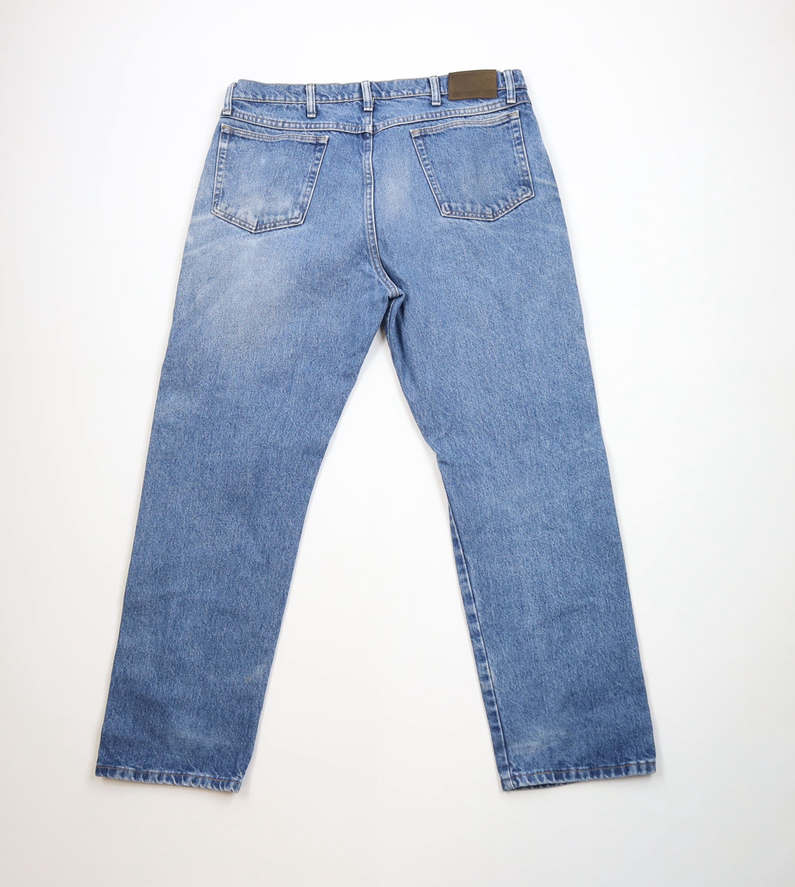 Cabelas Vintage Cabelas Faded Straight Leg Denim Jeans Blue Cotton Size 38" / US 16 / IT 52 - 13 Thumbnail