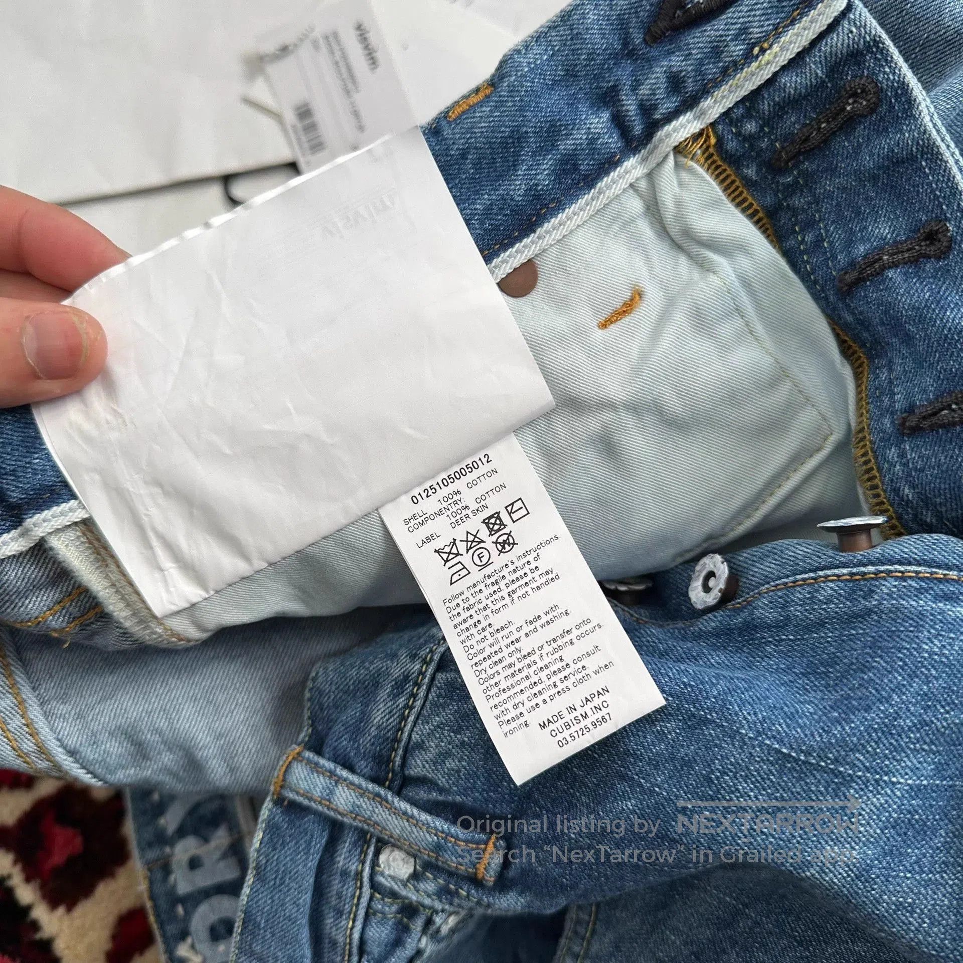 Visvim Blue Distressed Denim Jeans Size 30. Size US 30 / EU 46 - 6 Thumbnail