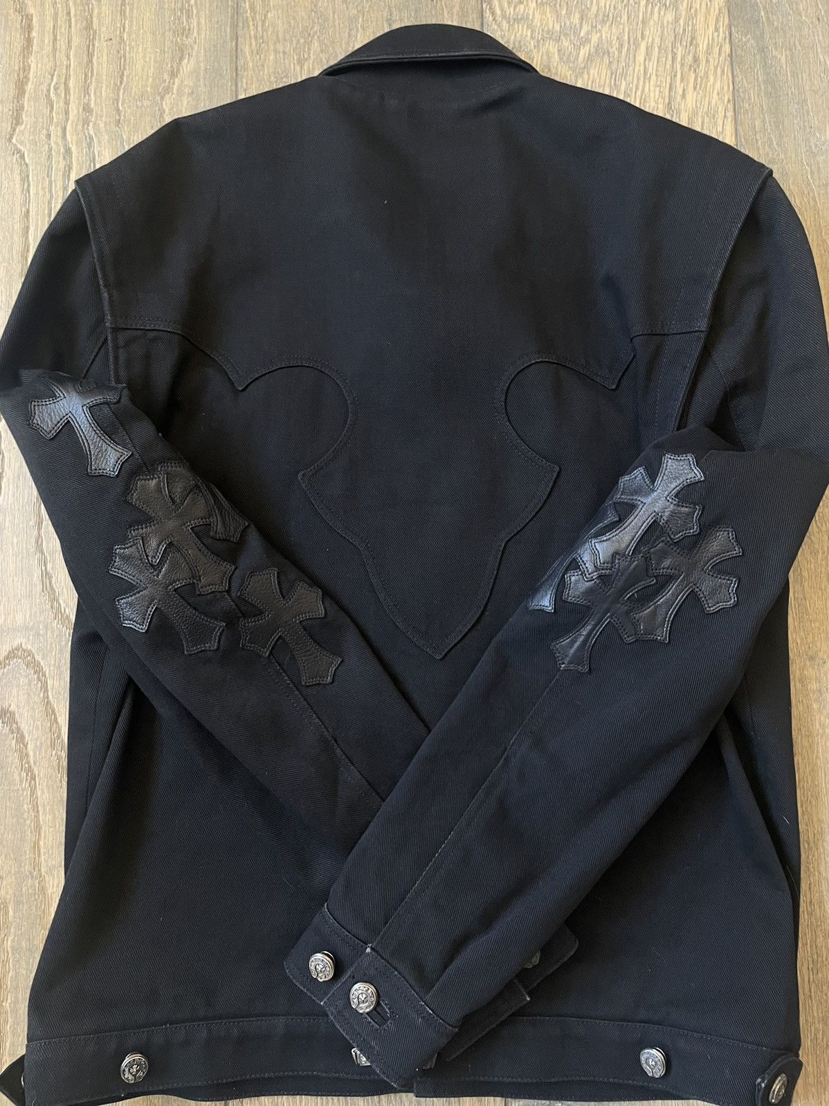 Chrome Hearts Chrome Hearts Cross Patched Western Denim Jacket Size US XL / EU 56 / 4 - 9 Thumbnail