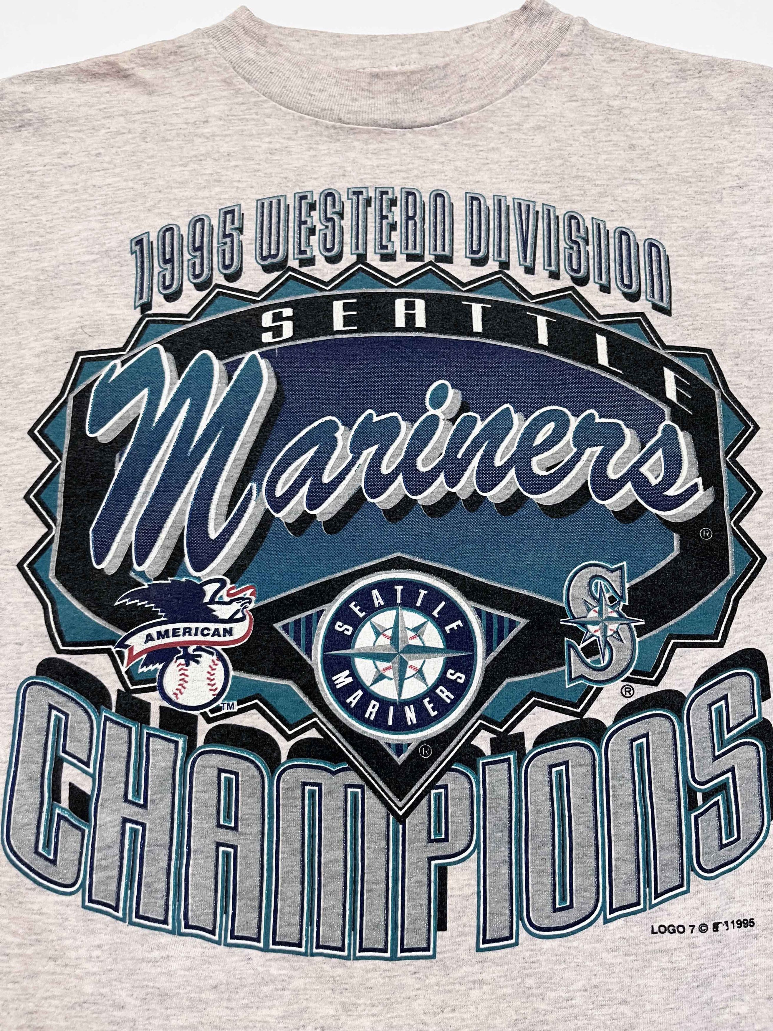 Logo 7 Vintage Logo 7 MLB 1995 Seattle Mariners Baseball T-Shirt Size US L / EU 52-54 / 3 - 2 Thumbnail