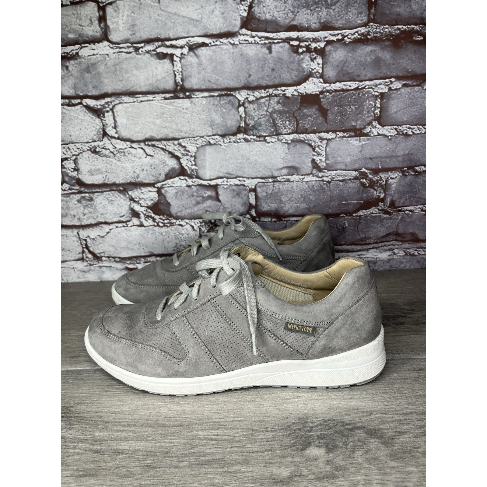 Mephisto Mephisto Rebeca Perf Runoff Gray Leather White Comfort Shoes Size US 9.5 / IT 39.5 - 18 Thumbnail