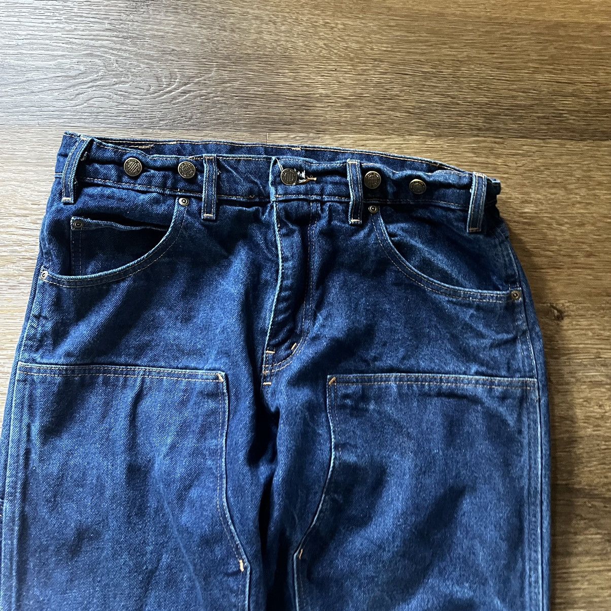 Vintage Dark Wash Vtg Prsn Blue Denim Cargos Size US 36 / EU 52 - 2 Thumbnail