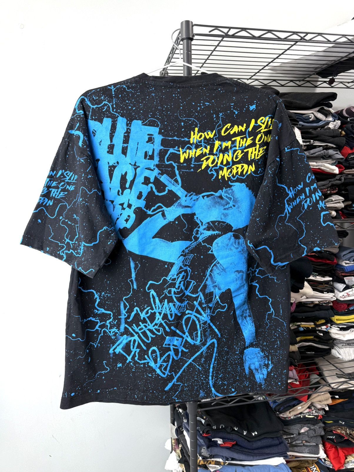 Rap Tees Rare Blue Face Baby Rap T Shirt Hip Hop Full Print Size US XL / EU 56 / 4 - 2 Thumbnail