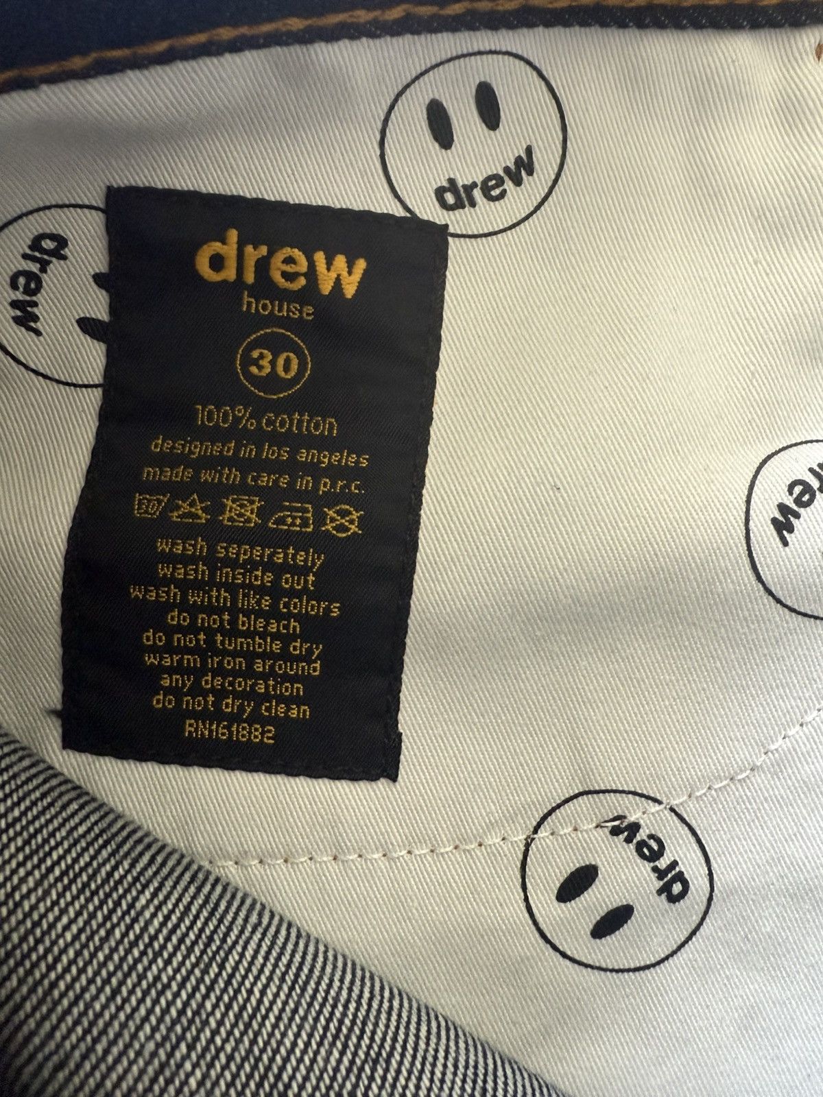 Drew House Drew House Denim Jeans Mens Size 30 Dark Wash Straight Leg Size US 30 / EU 46 - 7 Thumbnail