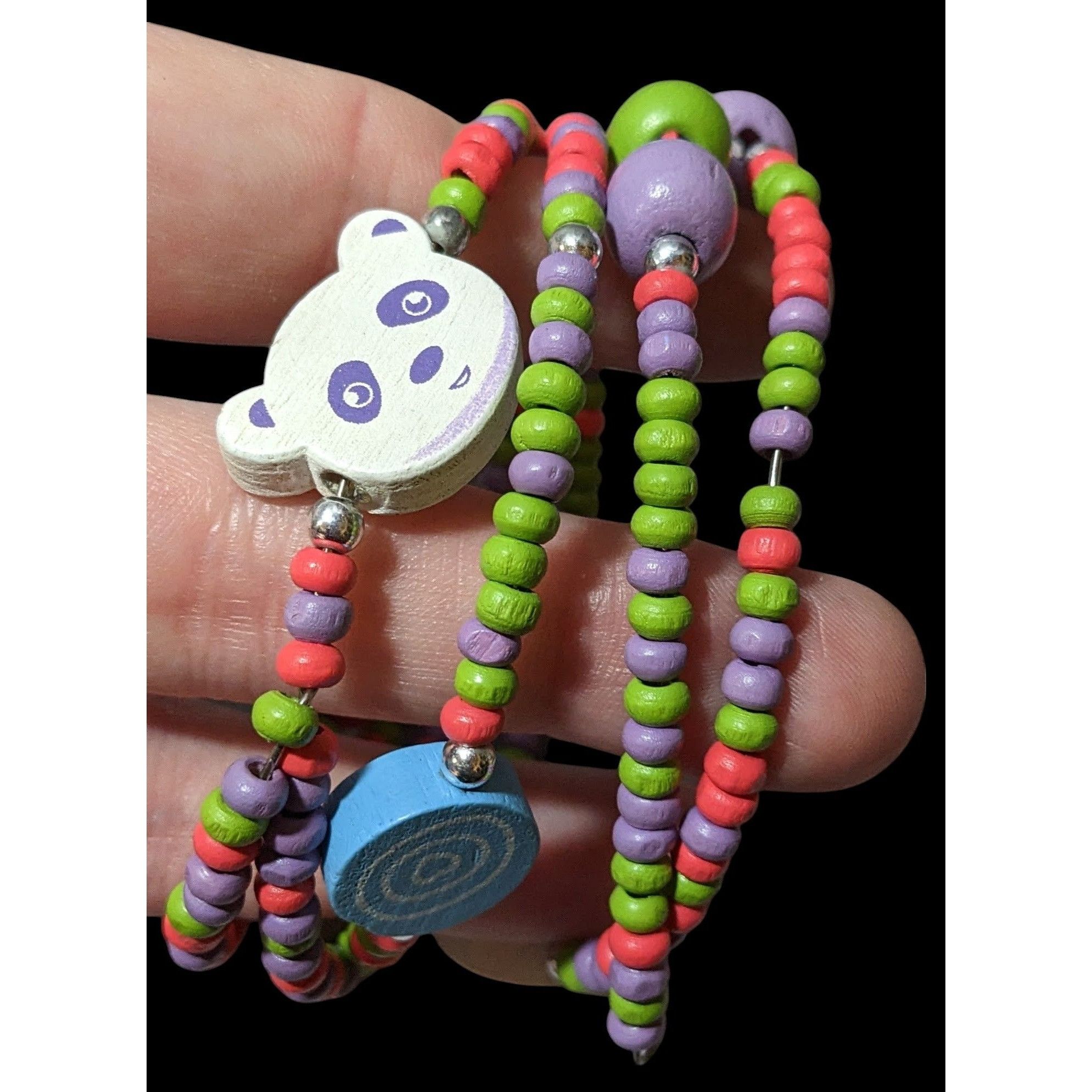 Other Candycore Rainbow Panda Beaded Coil Bracelet Size ONE SIZE - 2 Thumbnail