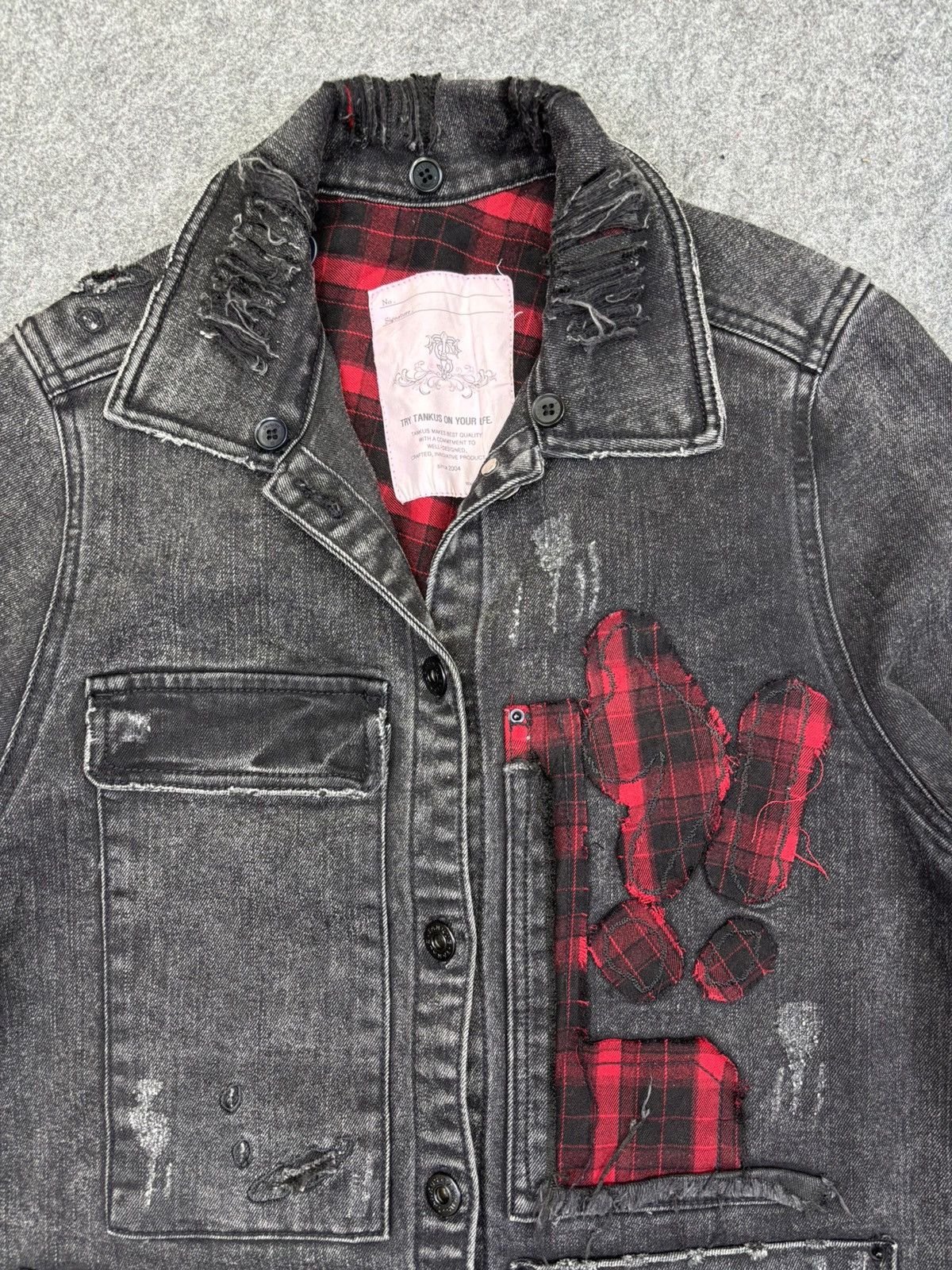 Other 💥Designer Style💥Tankus Distresed Patchwork Denim Jacket F934 Size US S / EU 44-46 / 1 - 3 Thumbnail