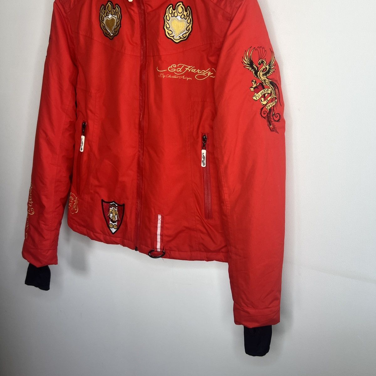 Ed Hardy × Vintage 🥵 Ed Hardy 🥶 Ski Winter Jacket Full Print Size M / US 6-8 / IT 42-44 - 4 Thumbnail