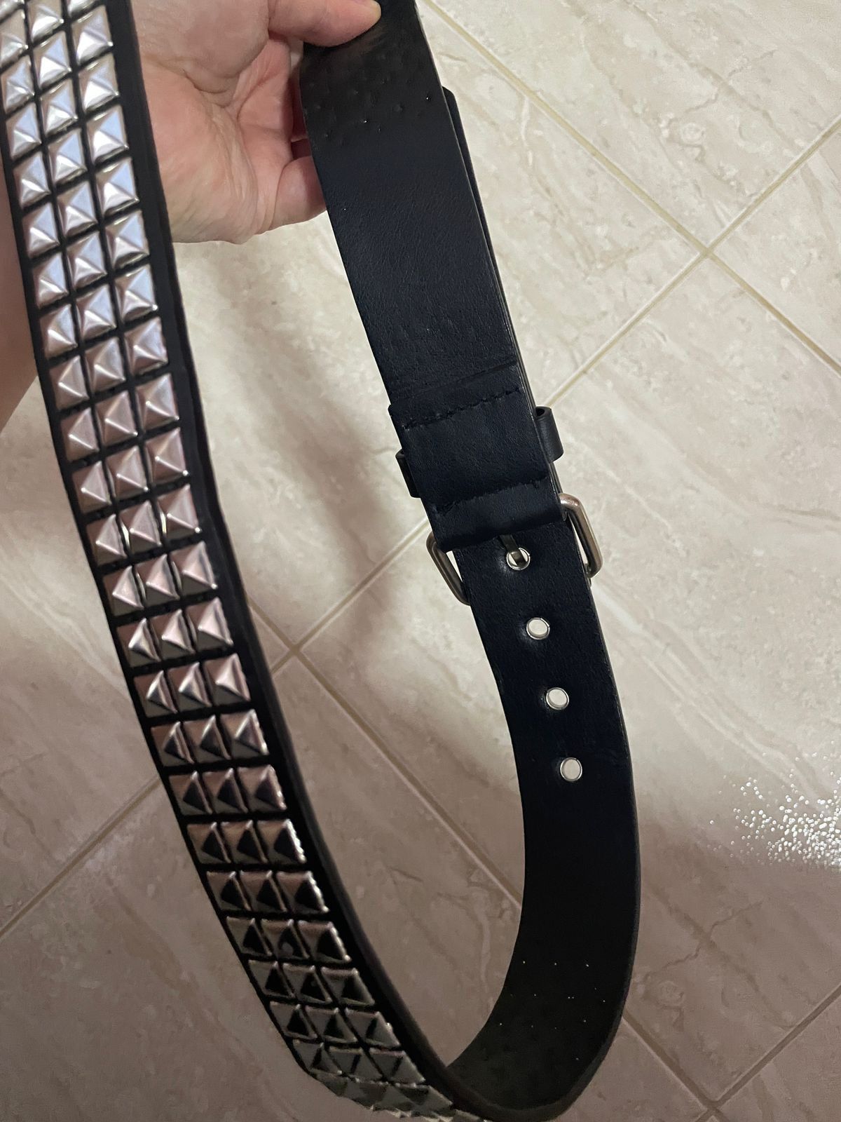 Japanese Brand Vintage Pyramid Stutted Belt Punk Y2K Size ONE SIZE - 4 Thumbnail