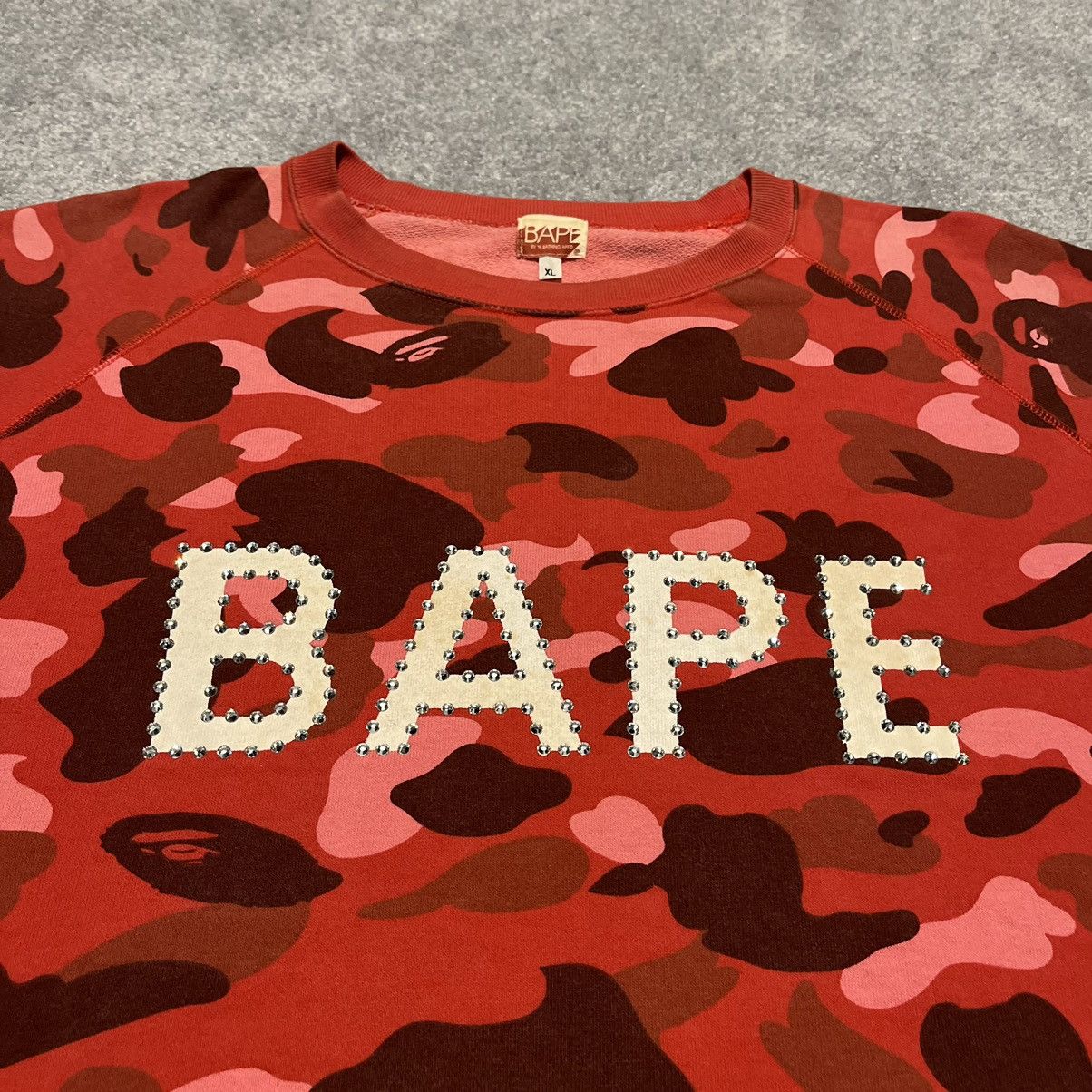 Bape × Swarovski A Bathing Ape Bape Swarovski NERD Camo Short Sleeve Crewneck Size US XL / EU 56 / 4 - 3 Thumbnail
