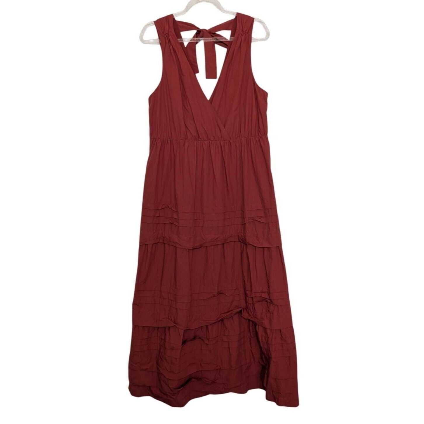 Marie Oliver Marie Oliver Gabbie Tiered Dress Womens Size 4 V Neck Clay Size S / US 4 / IT 40 - 1 Thumbnail