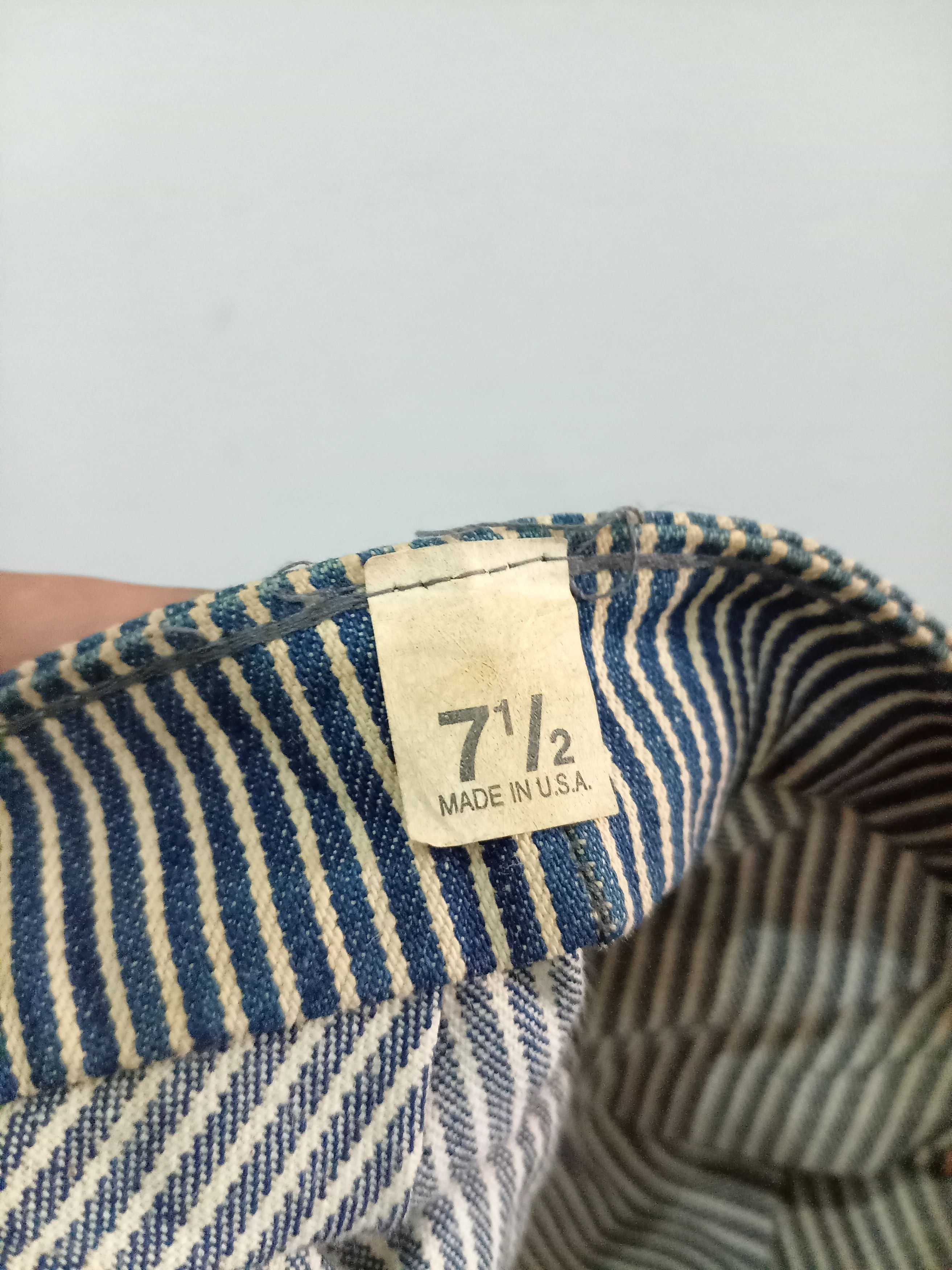 Vintage Vintage railroad stripe made in usa hats Size medium Size ONE SIZE - 2 Thumbnail