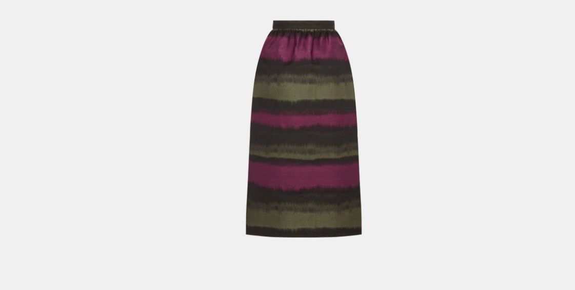 Dior o1w1db10225 Mid-Length Straight-Cut Skirt in Multicolor Size 28" / US 6 / IT 42 - 2 Thumbnail