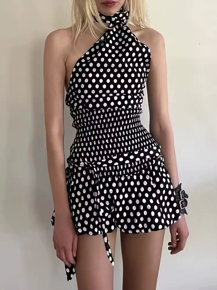 Other Retro Y2K Ruffle Vintage Polka Dot Two Piece Set Top Skirt Size S / US 4 / IT 40 - 1 Thumbnail